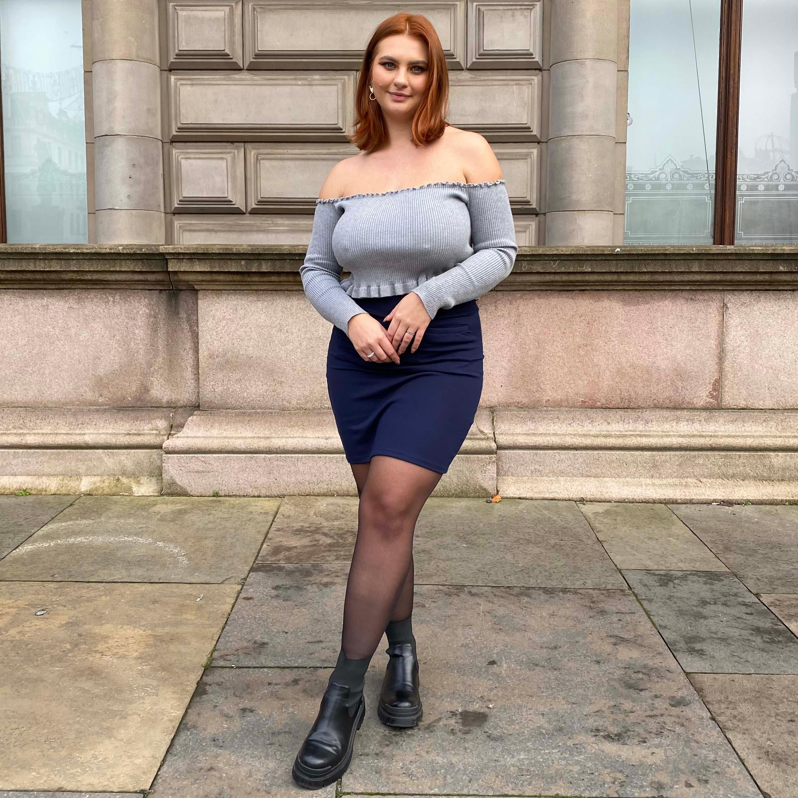 Mini Skirt - Navy - Image 11