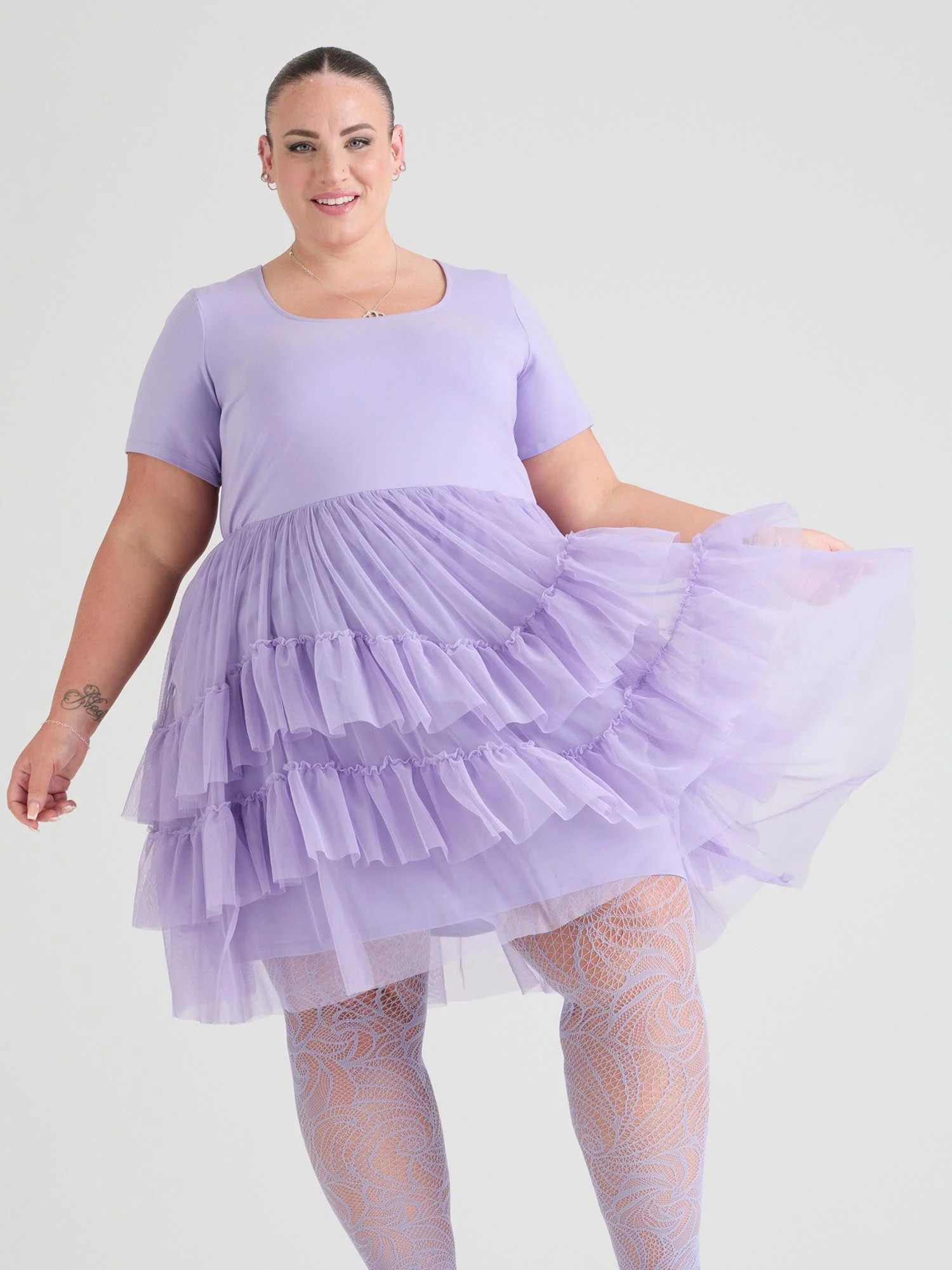 Tee Mesh Dress - Lavender Fields - Image 2