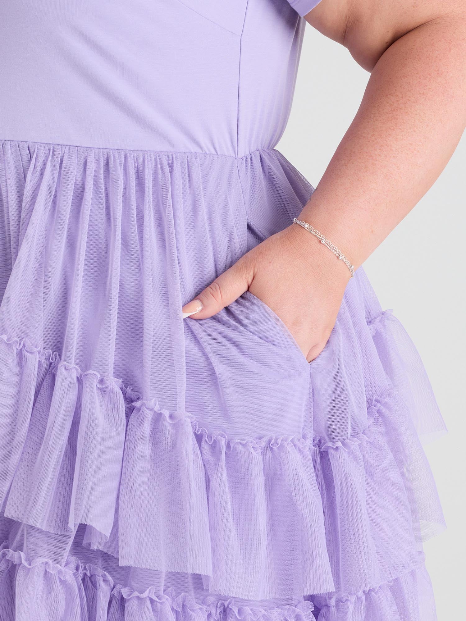 Tee Mesh Dress - Lavender Fields - Image 3