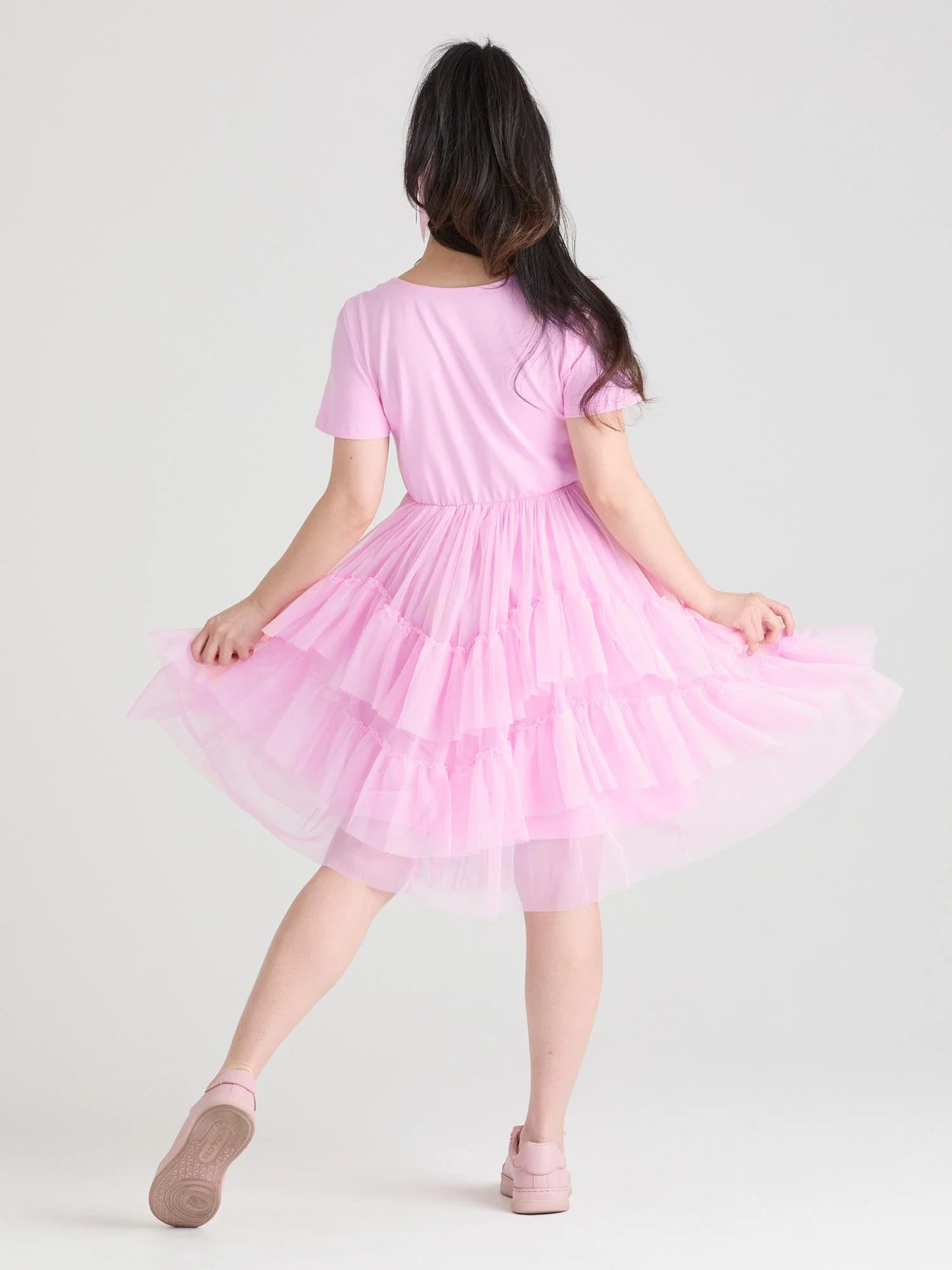 Tee Mesh Dress - Pink Frosting - Image 14