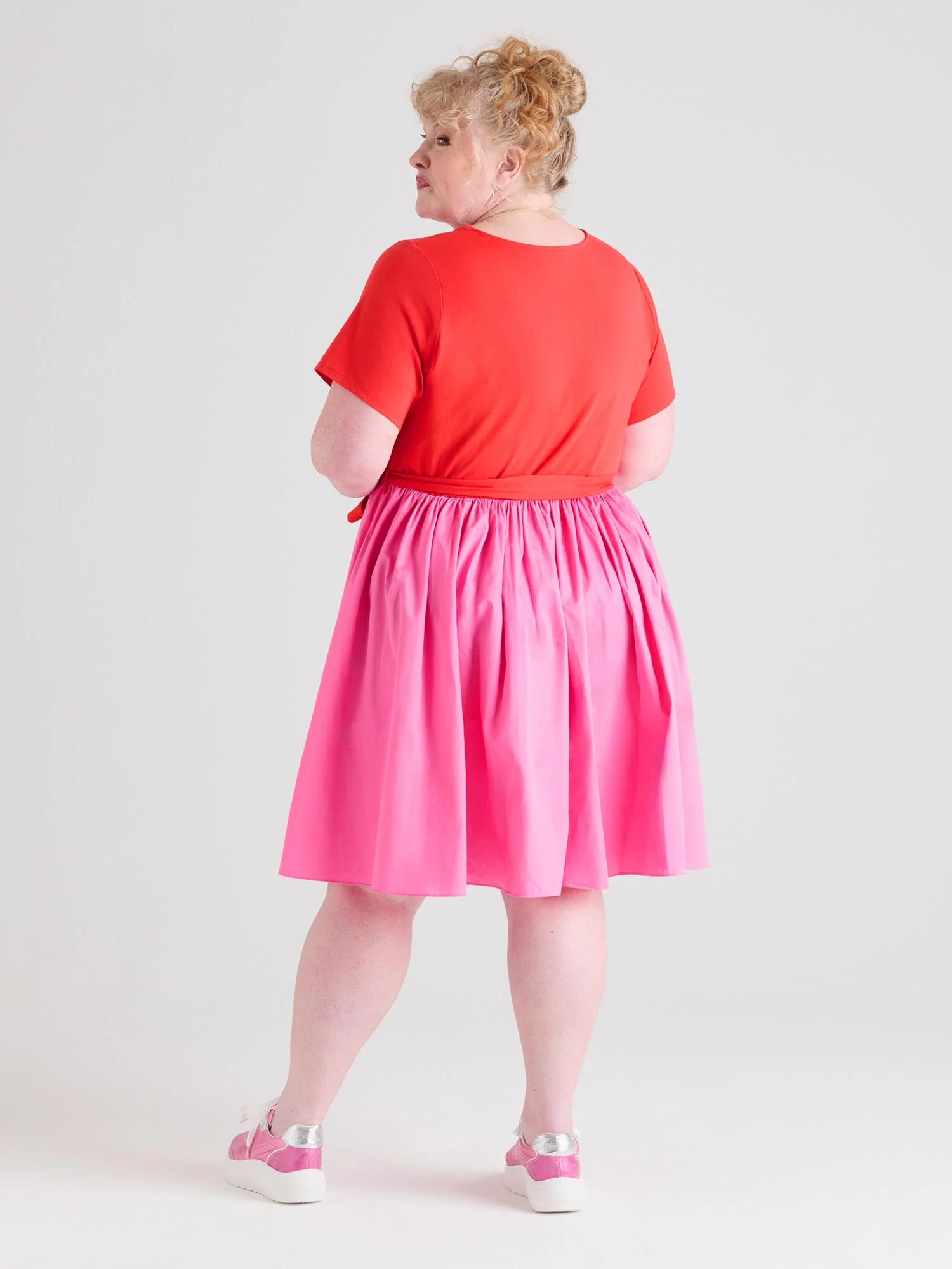 Poplin Tee Dress - Sangria/Pink Lady - Image 11