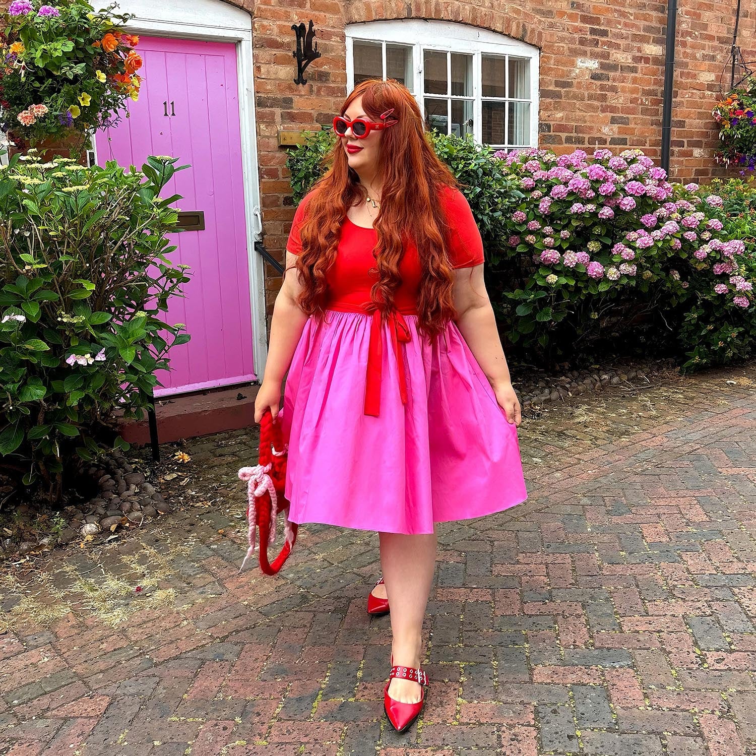 Poplin Tee Dress - Sangria/Pink Lady - Image 12