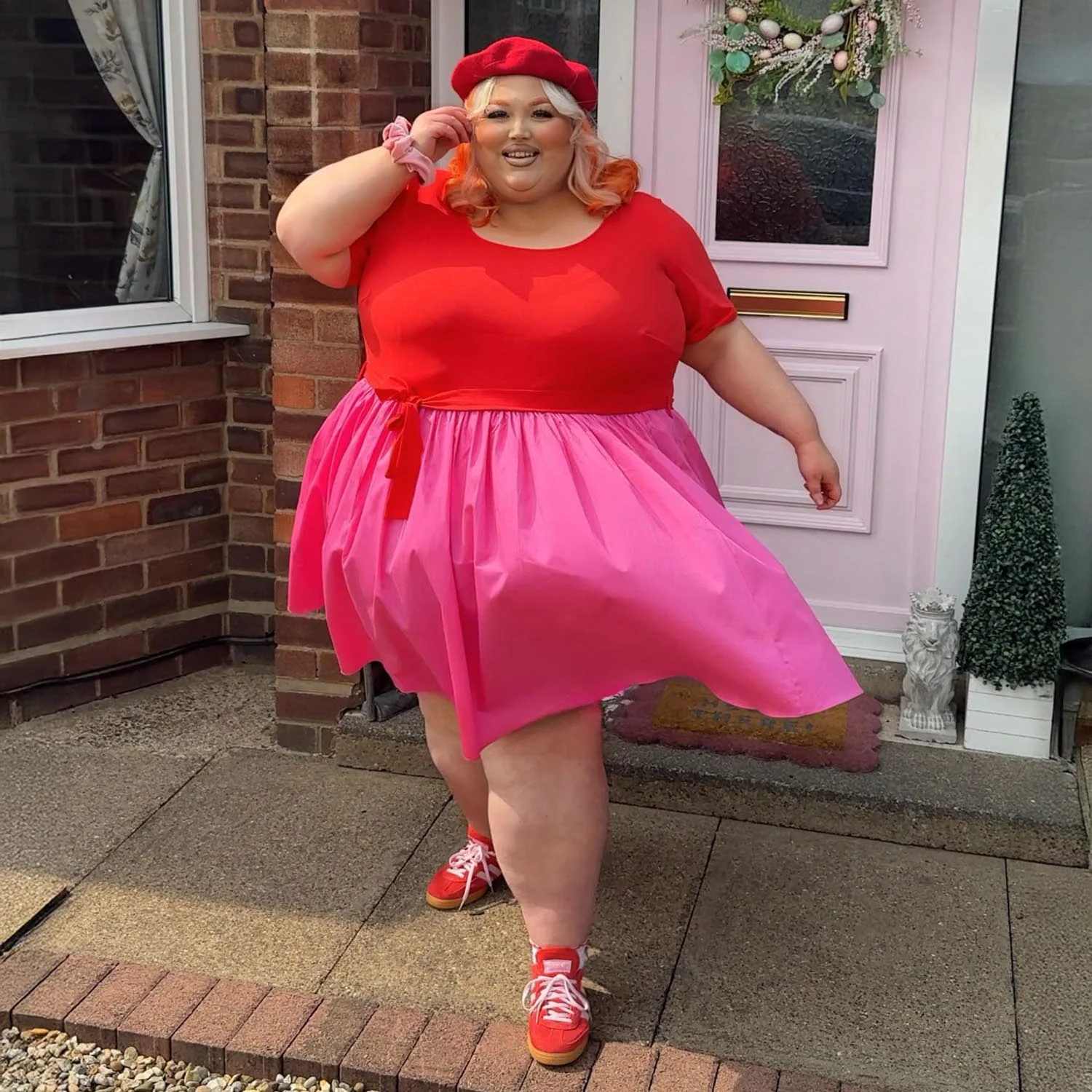 Poplin Tee Dress - Sangria/Pink Lady - Image 9