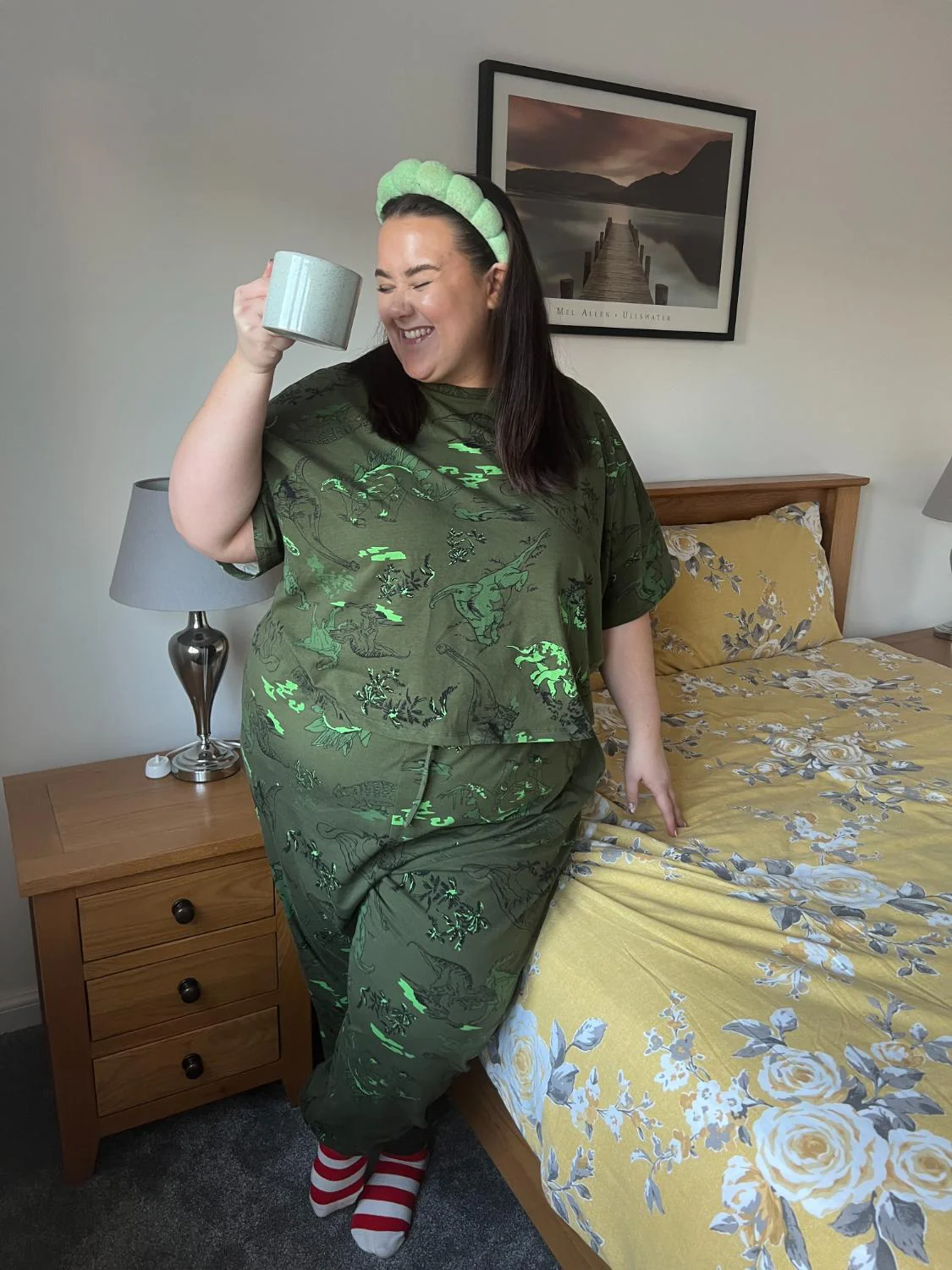 Organic Cotton PJ Boxy Tee - Dino - Image 4