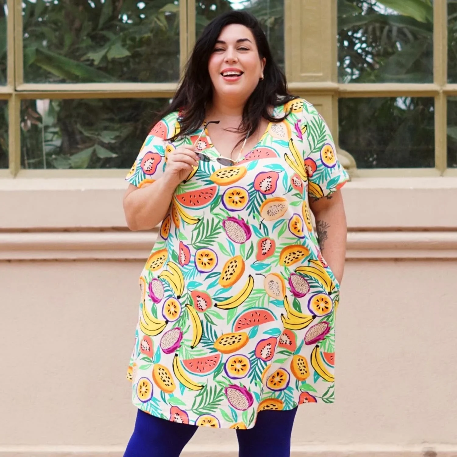 Organic Club Tropicana Day/Nightdress With Sleeves - Image 10
