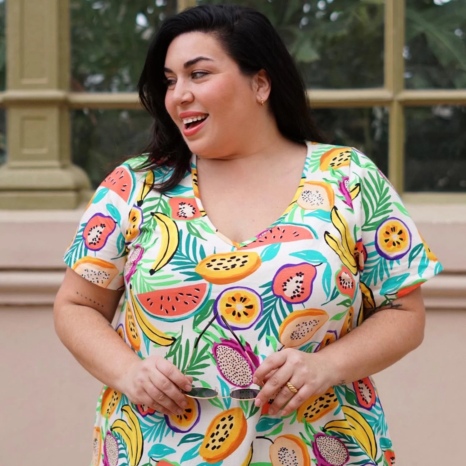 Organic Club Tropicana Day/Nightdress With Sleeves - Image 12