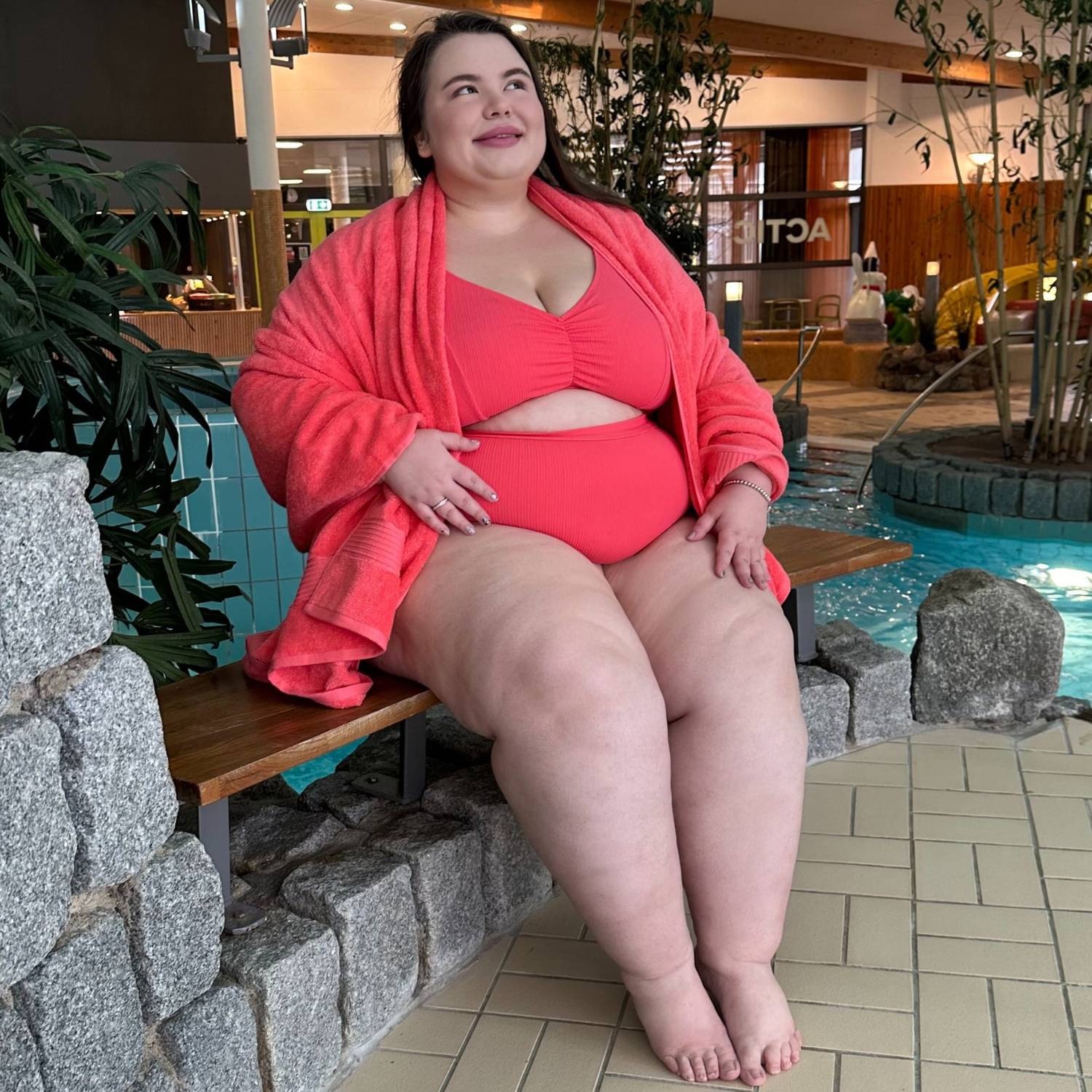 There Can Be Only One Bikini Top - Coral - Image 7