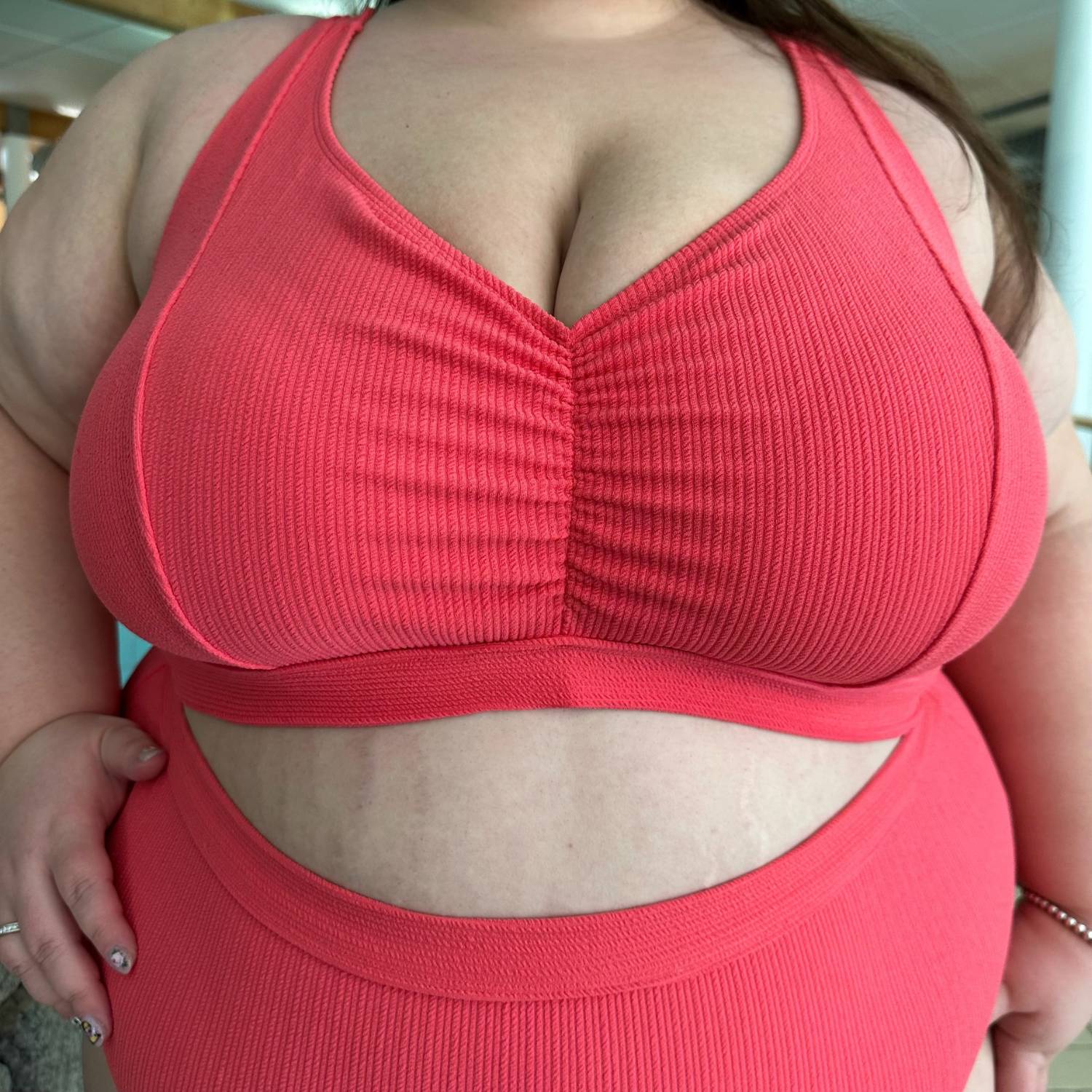 There Can Be Only One Bikini Top - Coral - Image 9