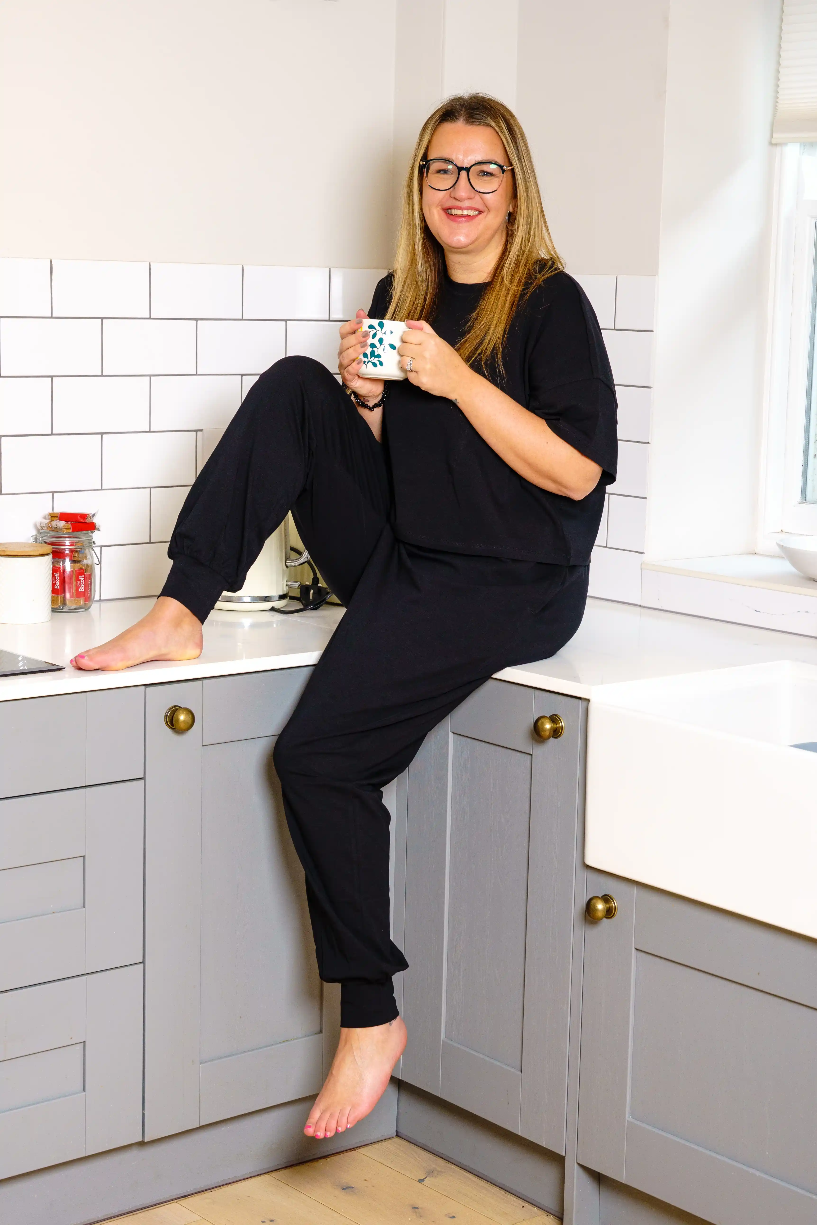 Organic Cotton PJs - Plain Black - Image 3