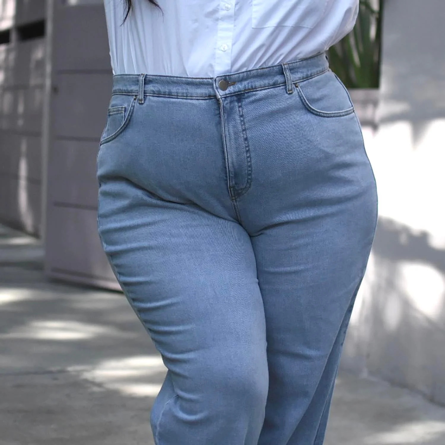 Organic Mom Jeans - Aegean - Image 12