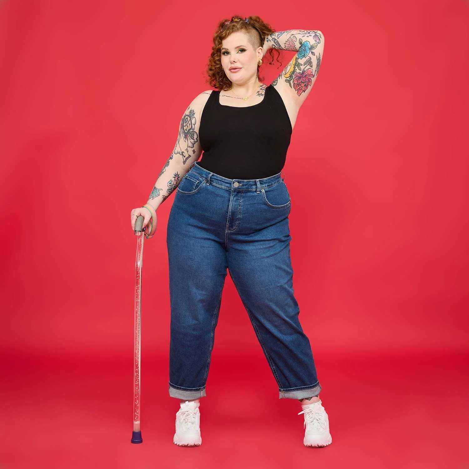 Organic Mom Jeans - Atlantic - Image 12