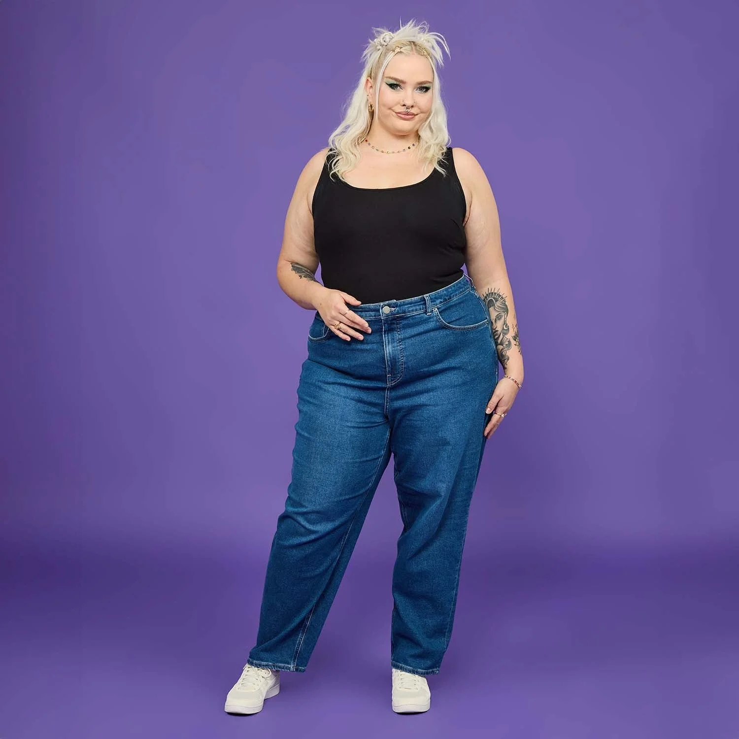 Organic Mom Jeans - Atlantic - Image 13