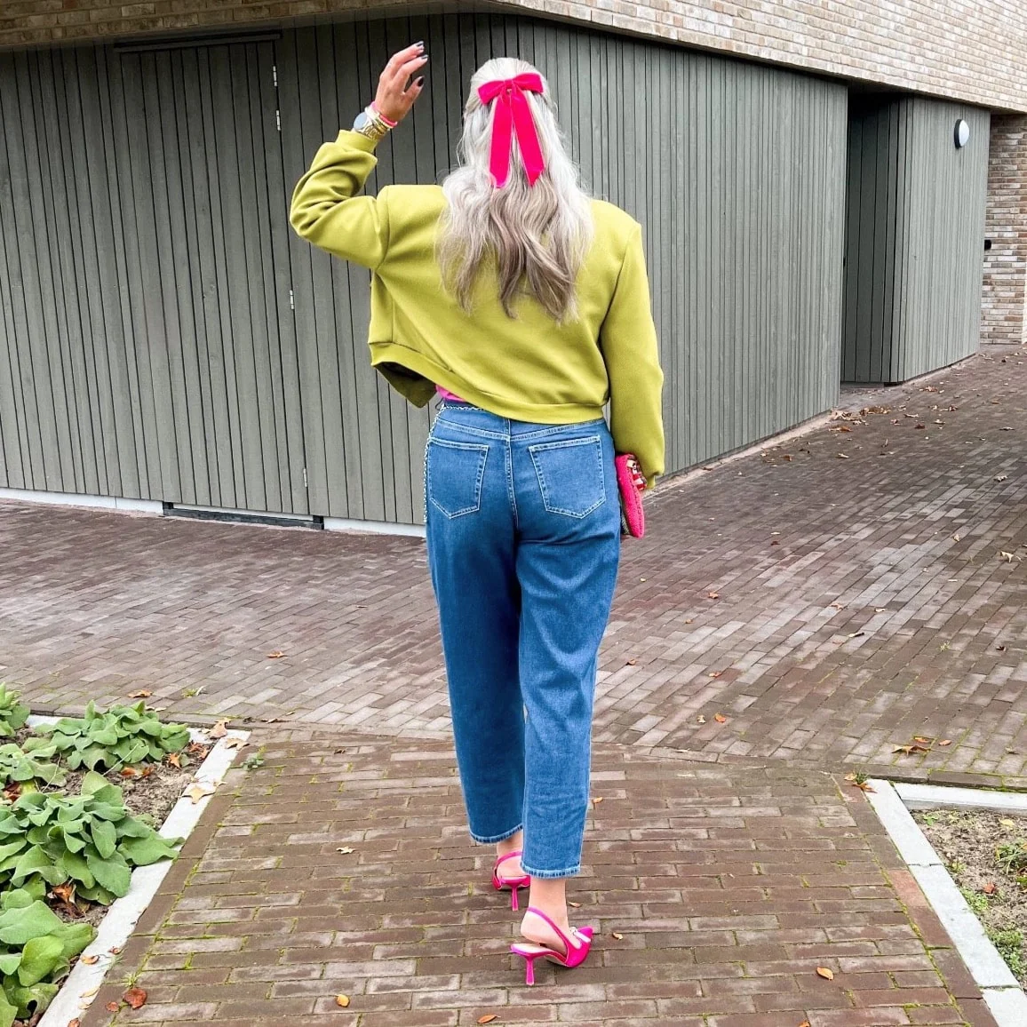 Organic Mom Jeans - Atlantic - Image 16