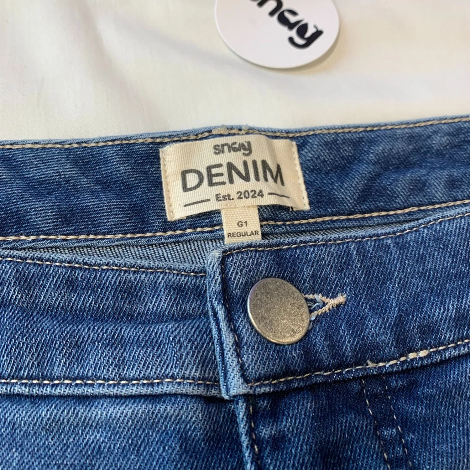Organic Mom Jeans - Atlantic - Image 22