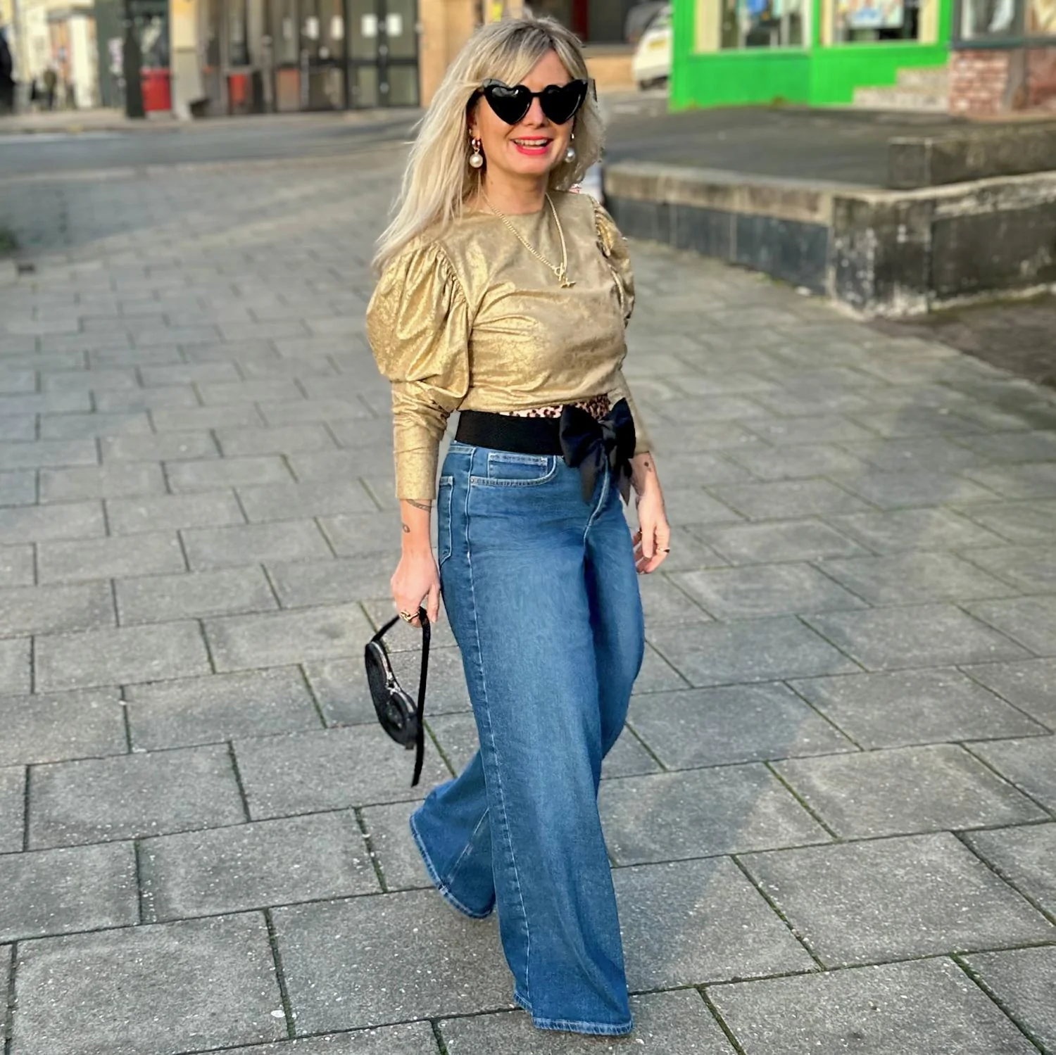 Organic Wide Leg Jeans - Atlantic - Image 10