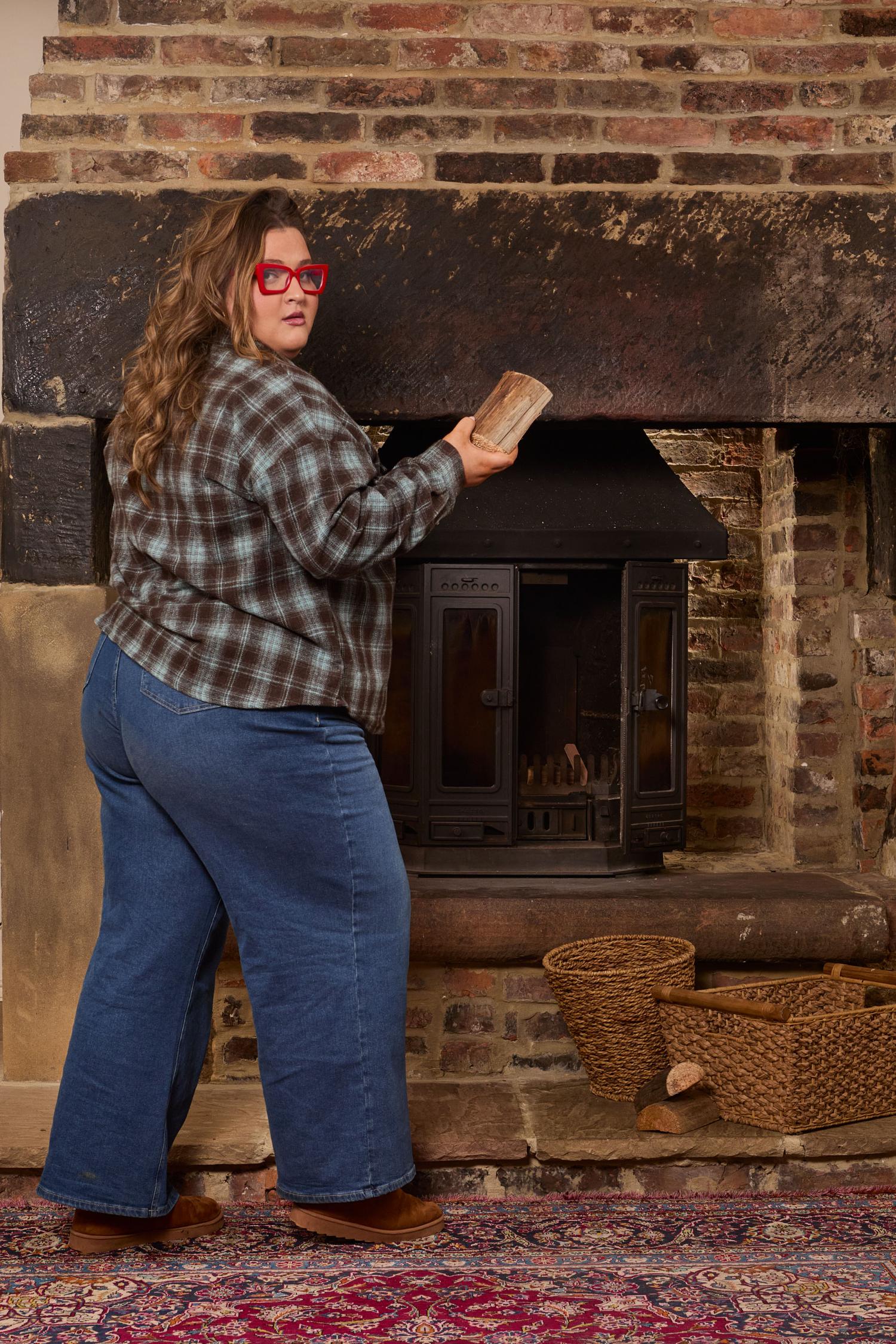 Organic Wide Leg Jeans - Atlantic - Image 11