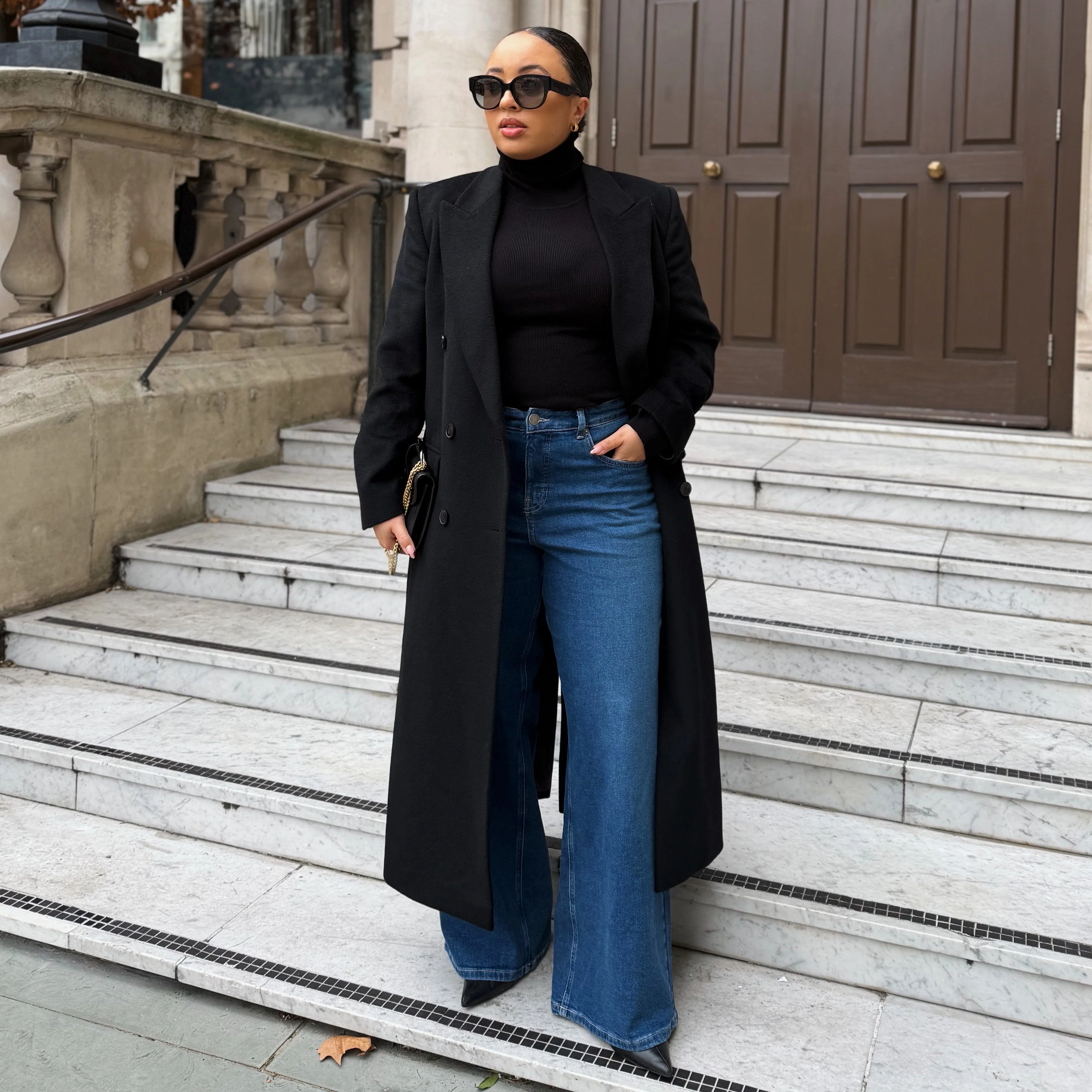 Organic Wide Leg Jeans - Atlantic - Image 2