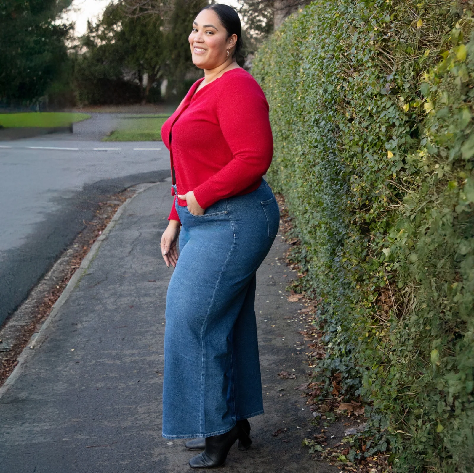 Organic Wide Leg Jeans - Atlantic - Image 3