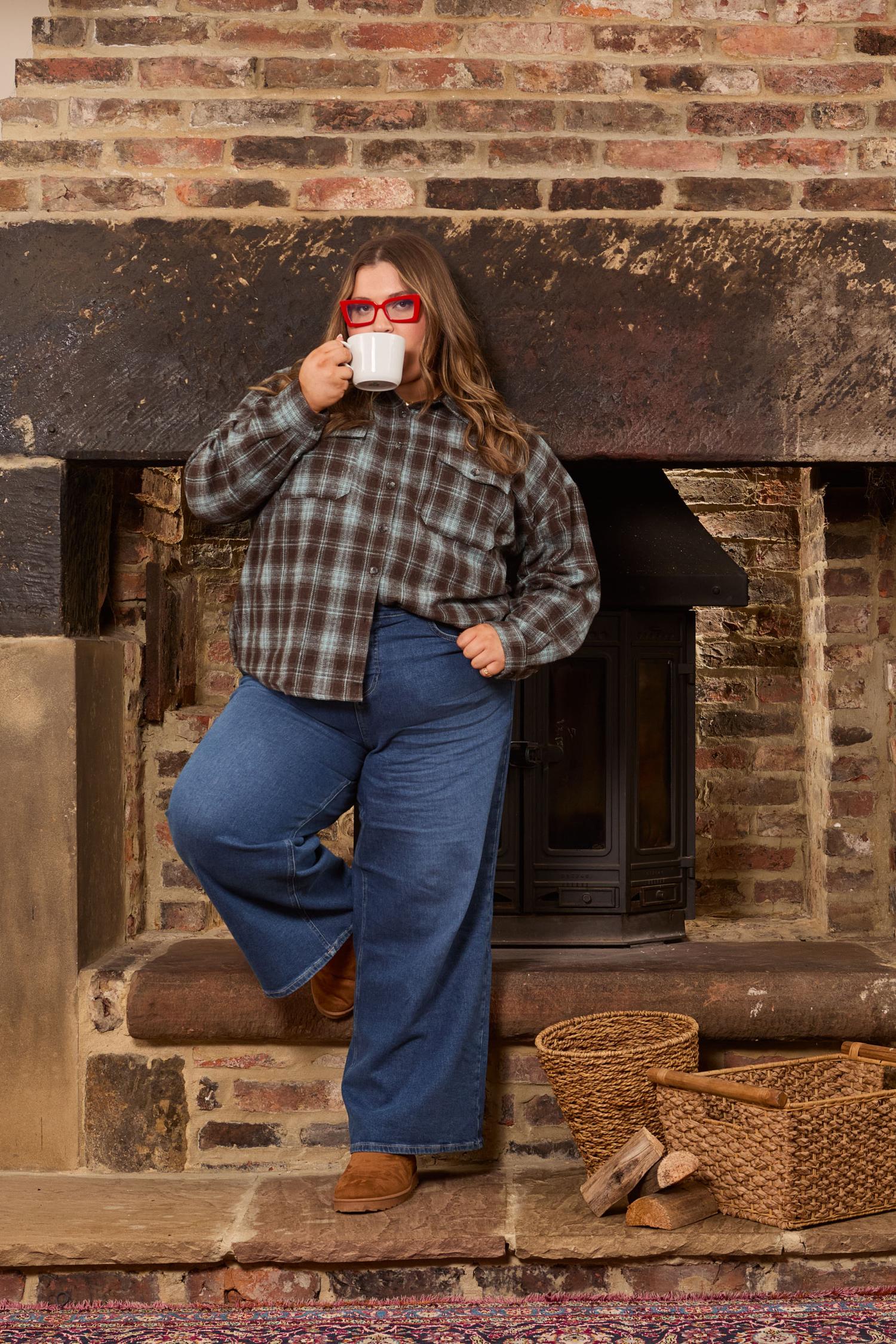 Organic Wide Leg Jeans - Atlantic - Image 5