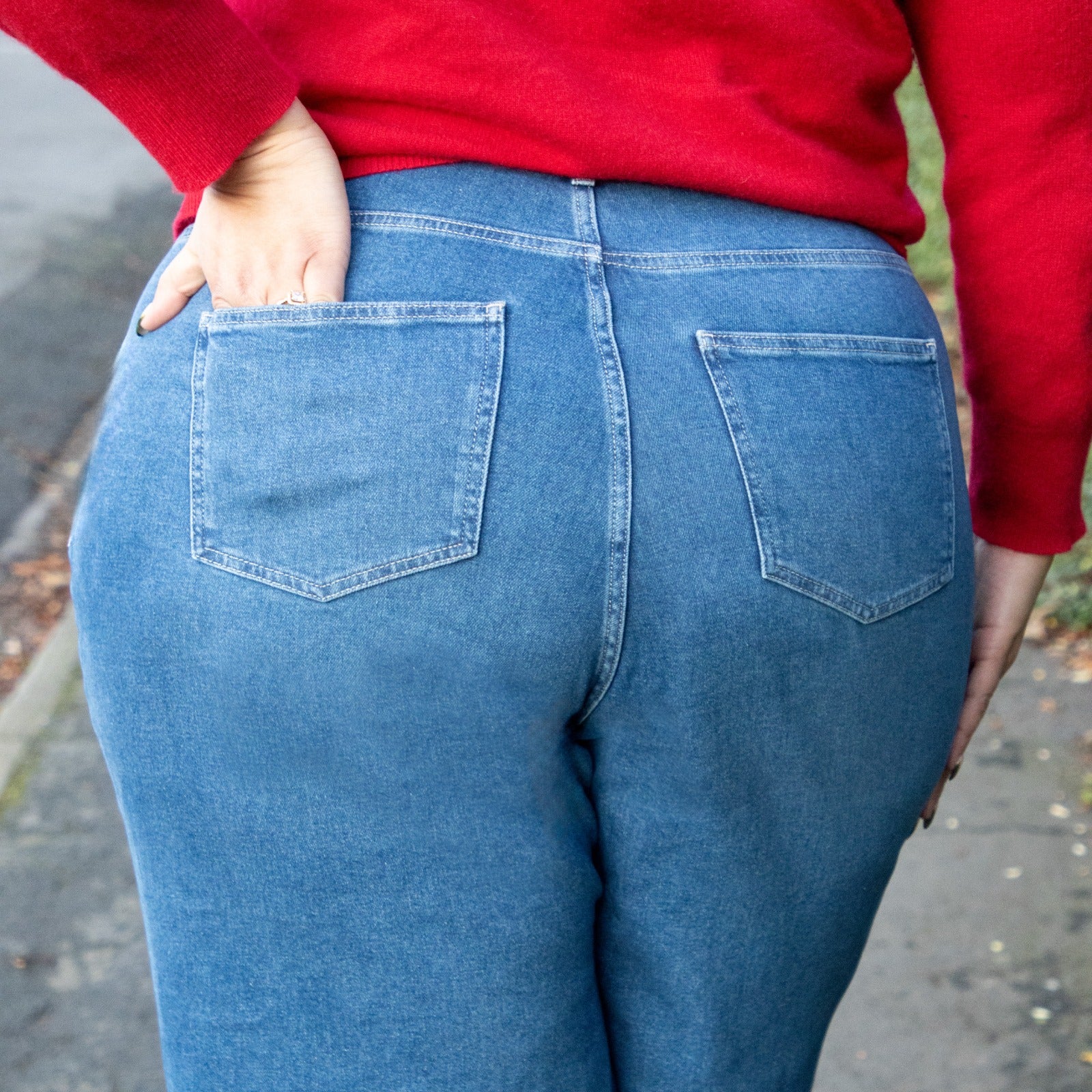 Organic Wide Leg Jeans - Atlantic - Image 6