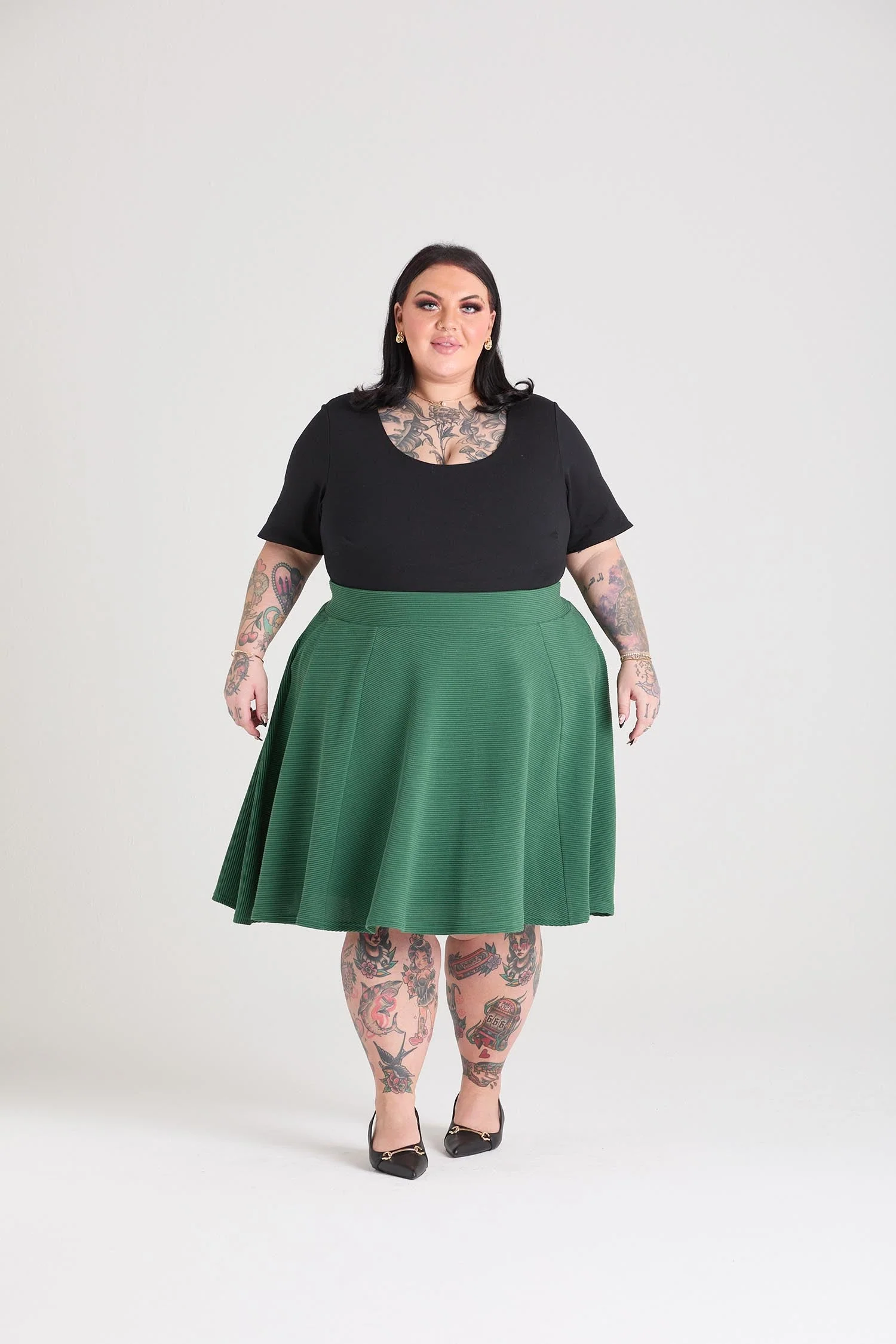 Ottoman Flare Skirt - Petit Pois - Image 13