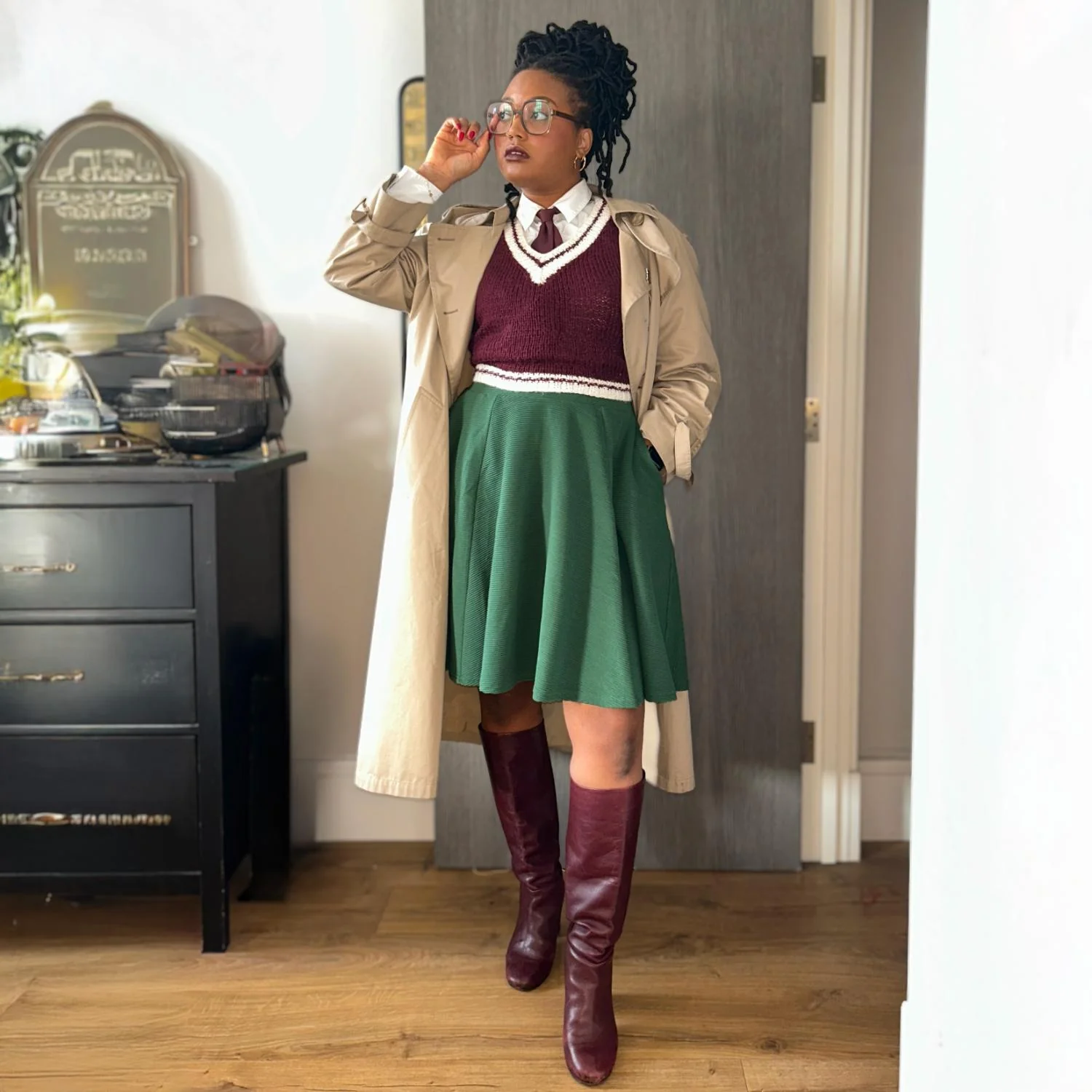 Ottoman Flare Skirt - Petit Pois - Image 2