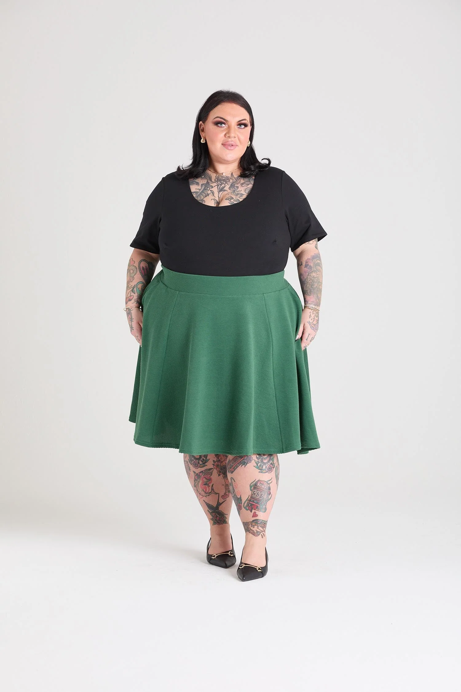Ottoman Flare Skirt - Petit Pois - Image 6