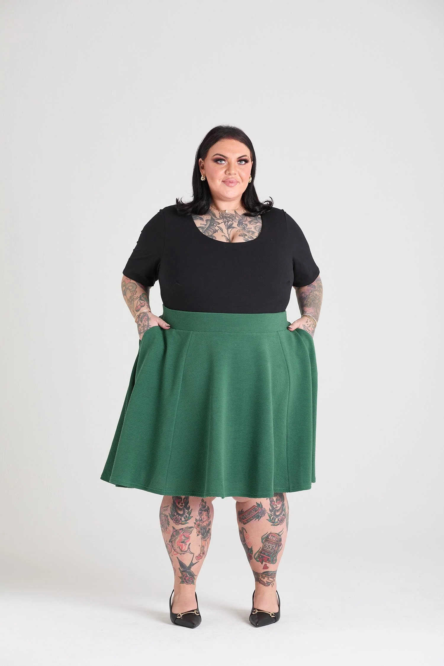 Ottoman Flare Skirt - Petit Pois - Image 8