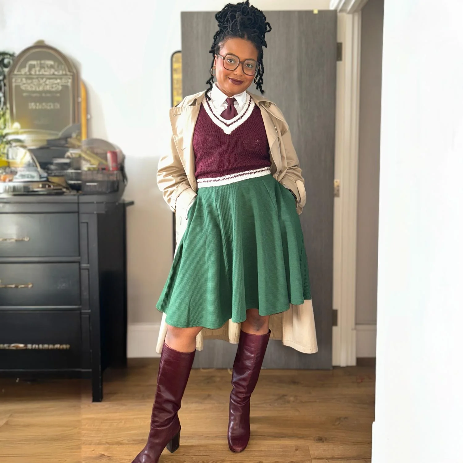 Ottoman Flare Skirt - Petit Pois - Image 9