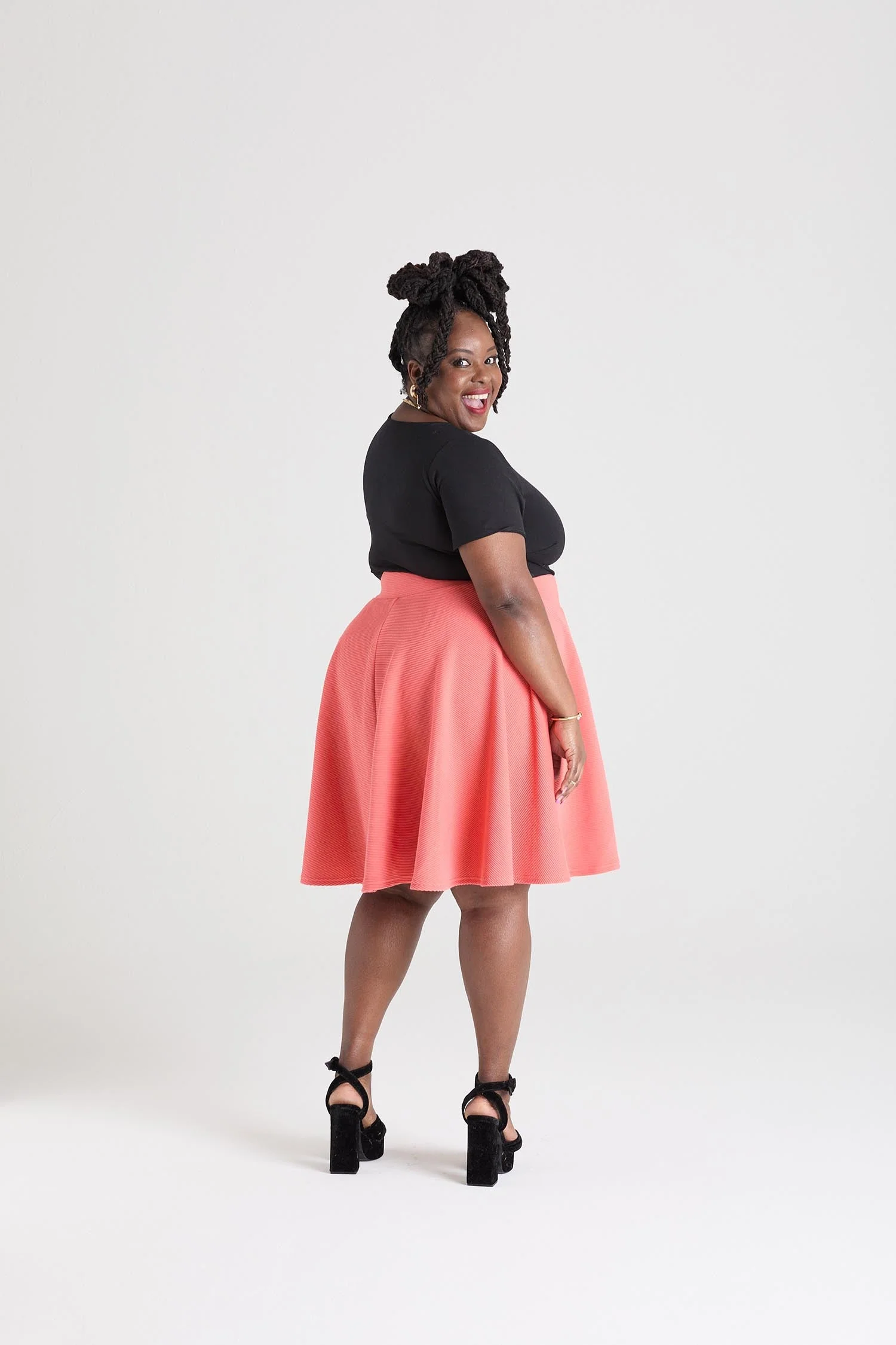 Ottoman Flare Skirt - Spiced Coral - Image 11