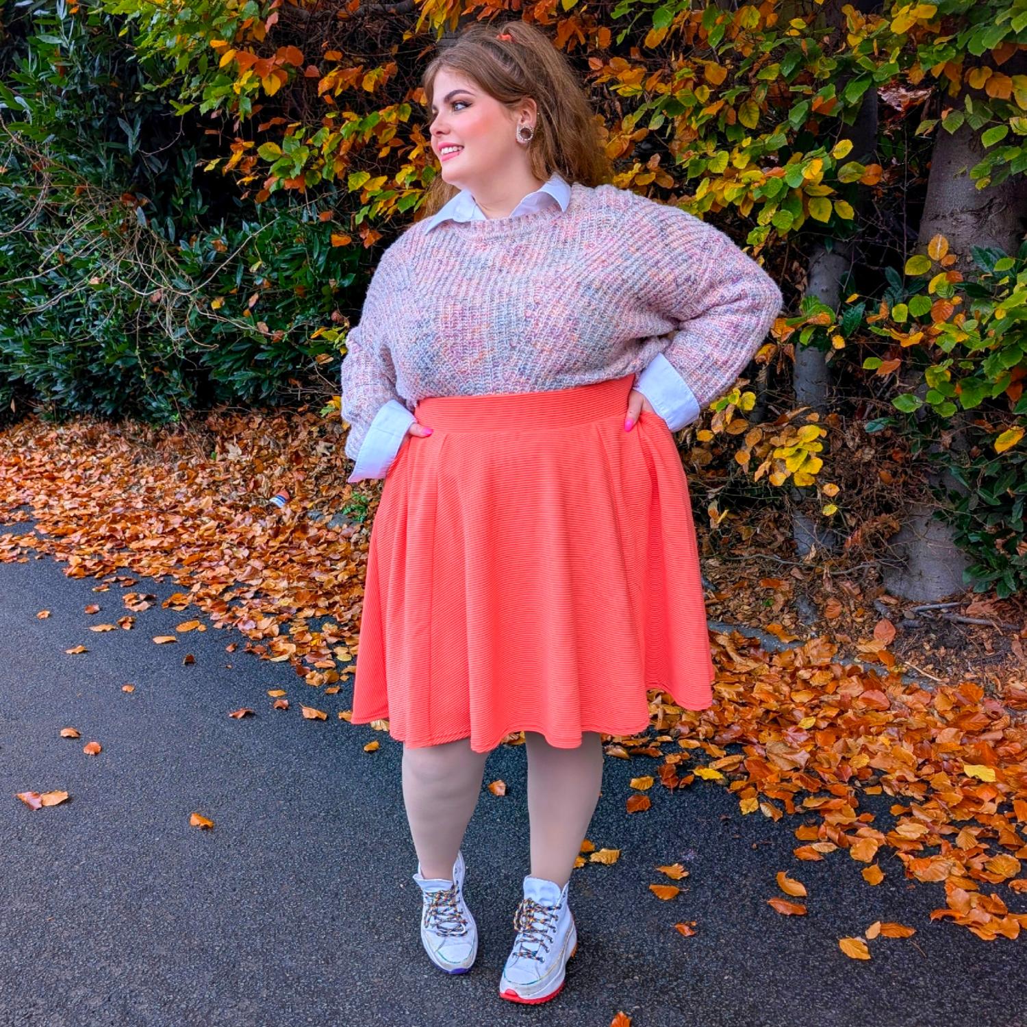 Ottoman Flare Skirt - Spiced Coral - Image 14