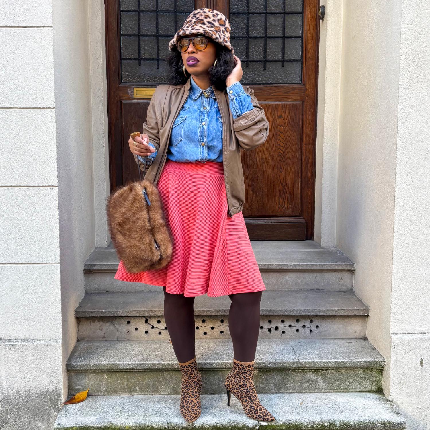 Ottoman Flare Skirt - Spiced Coral - Image 16