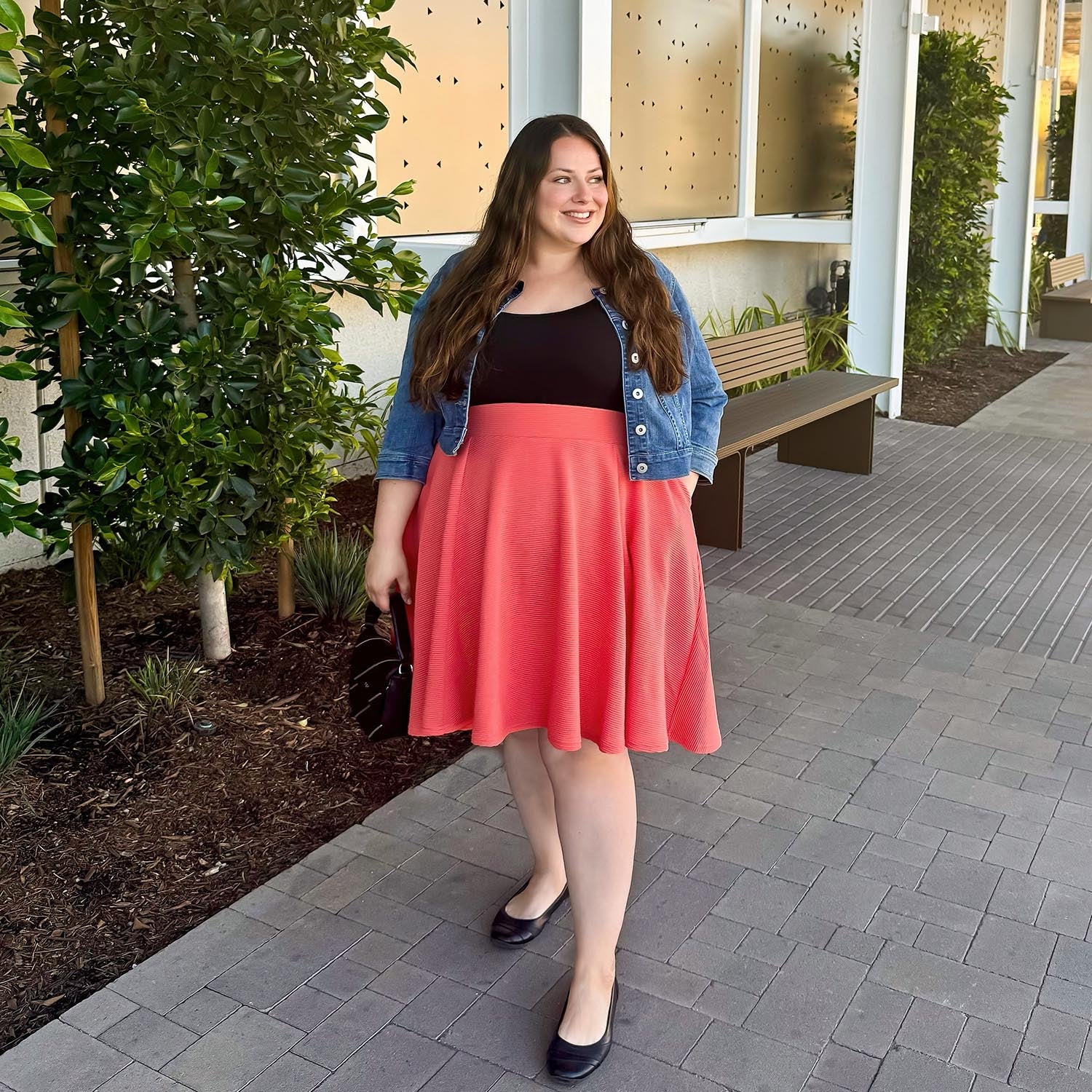Ottoman Flare Skirt - Spiced Coral - Image 9