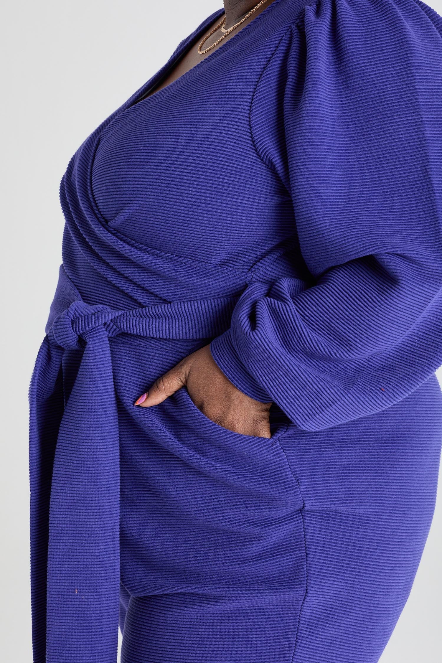 Ottoman Long Sleeve Wrap Jumpsuit - Aretha - Image 10