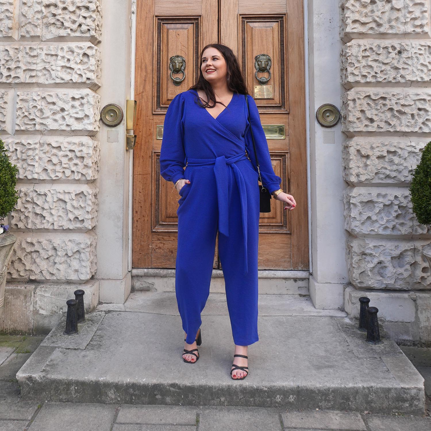 Ottoman Long Sleeve Wrap Jumpsuit - Aretha - Image 2