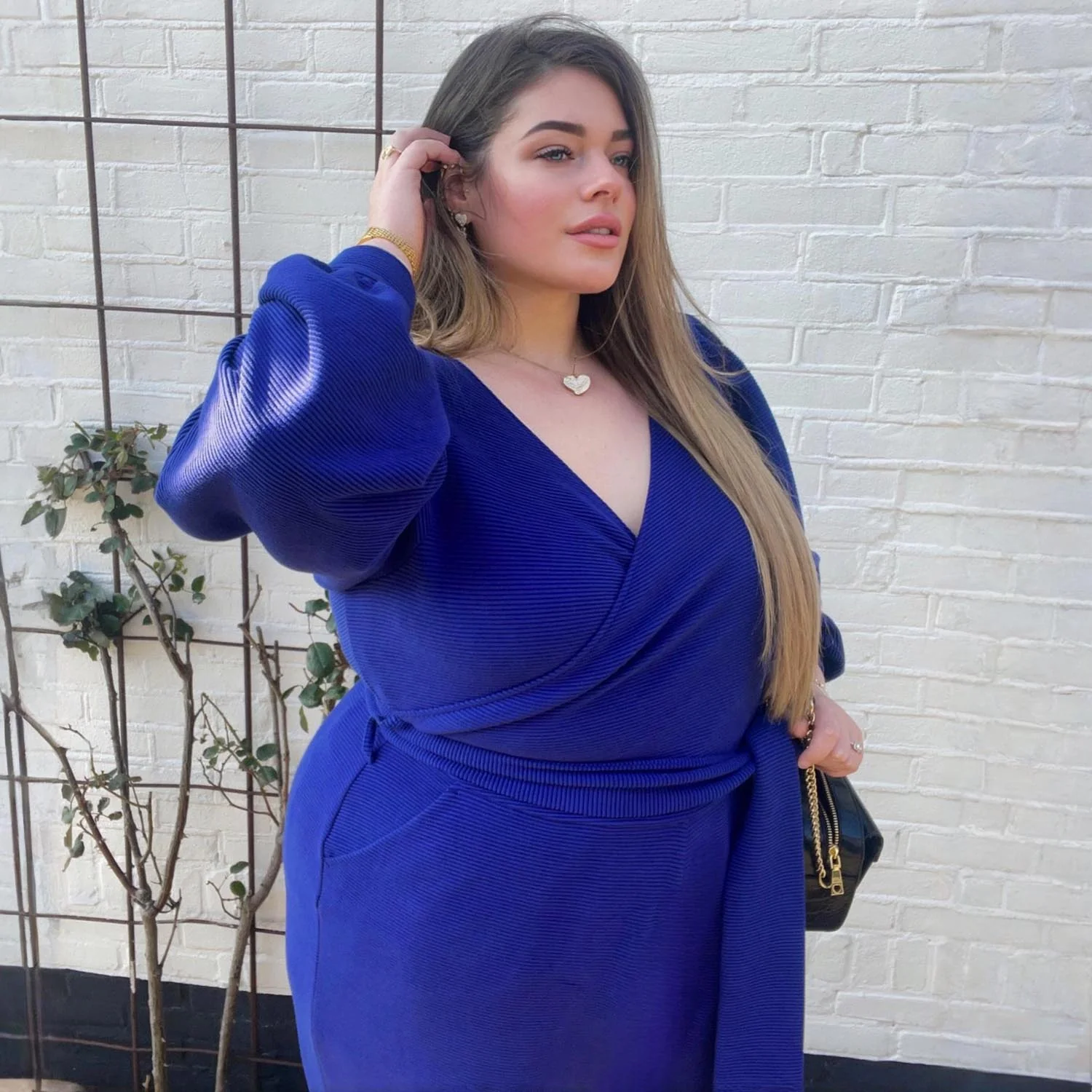 Ottoman Long Sleeve Wrap Jumpsuit - Aretha - Image 3