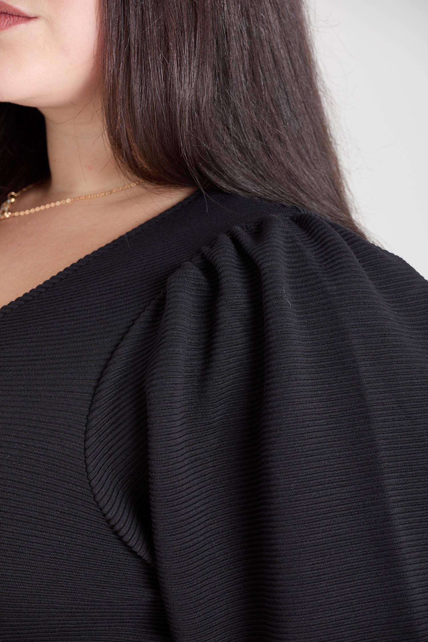 Ottoman Long Sleeve Wrap Jumpsuit - Black - Image 15