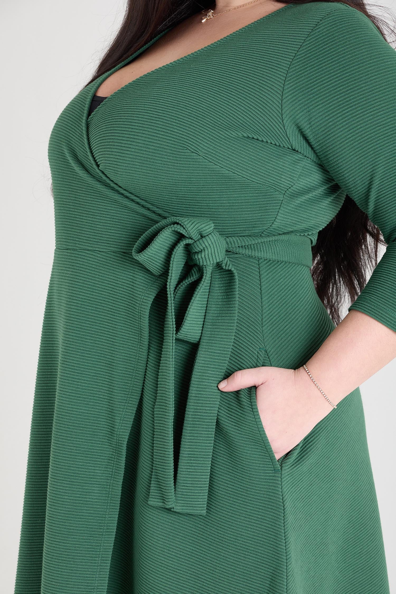Ottoman Wrap Around Dress - Petit Pois - Image 3