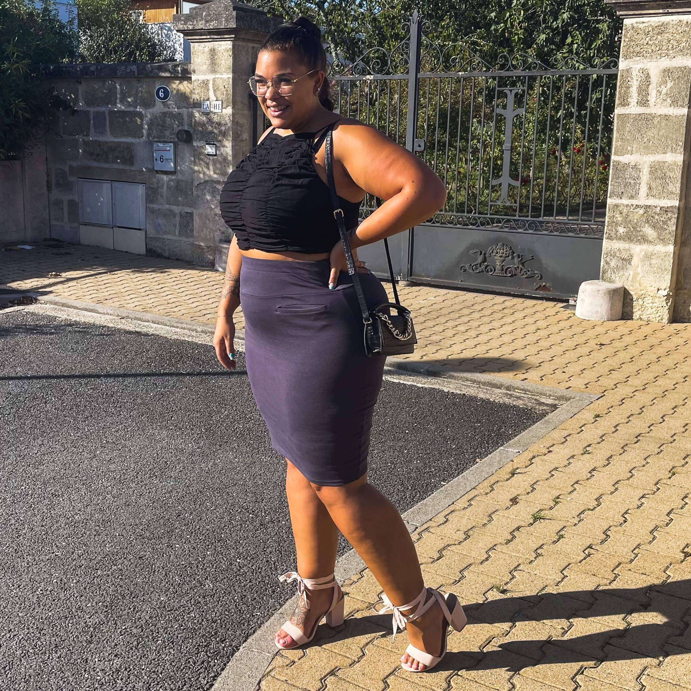 Pencil Skirt - Slate Grey - Image 3