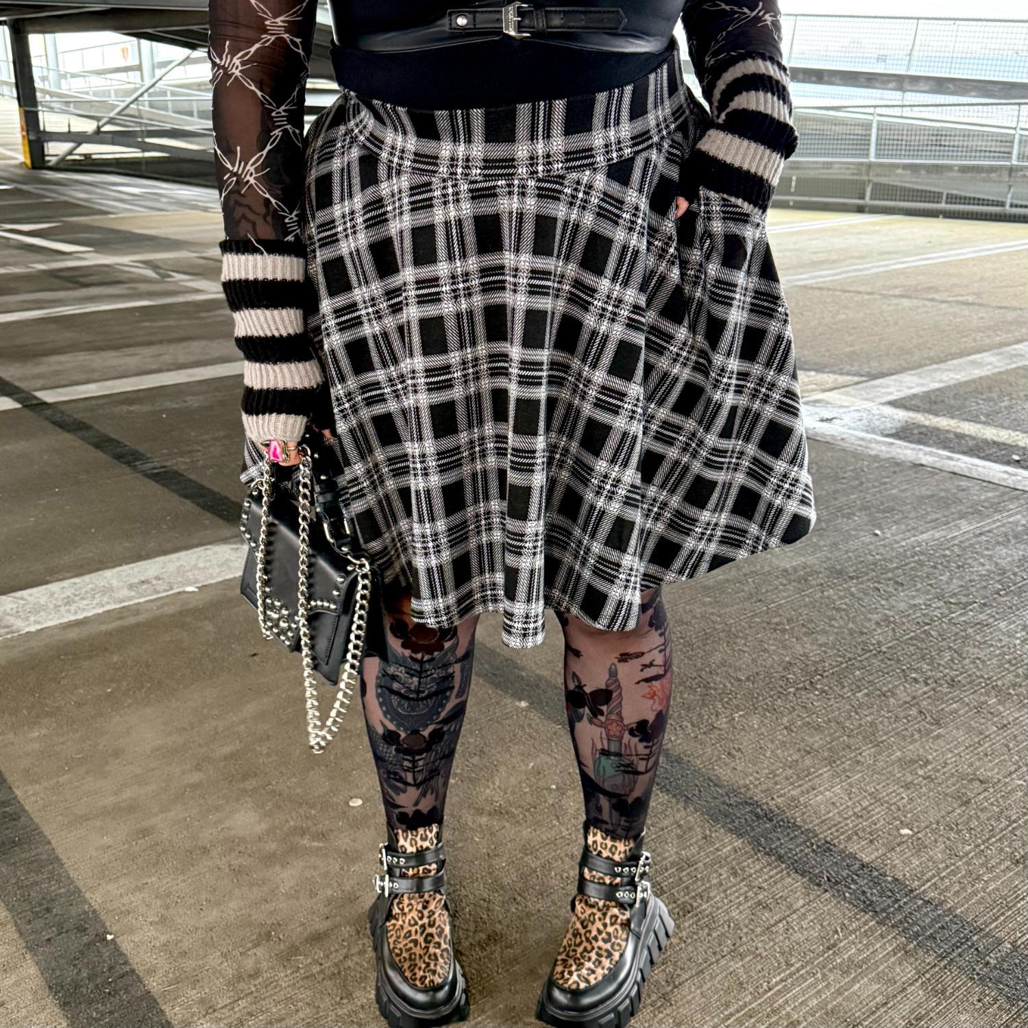 Plaid Flare Skirt - Cairn - Image 14