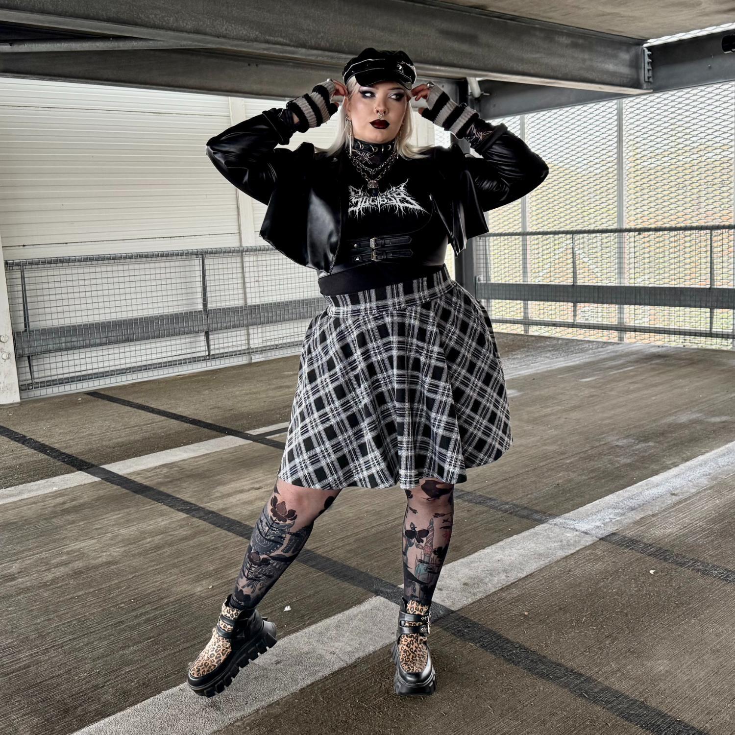 Plaid Flare Skirt - Cairn - Image 3
