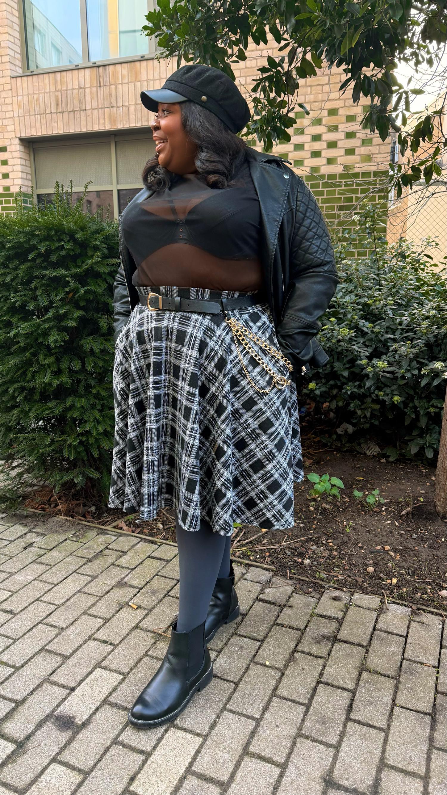 Plaid Flare Skirt - Cairn - Image 4