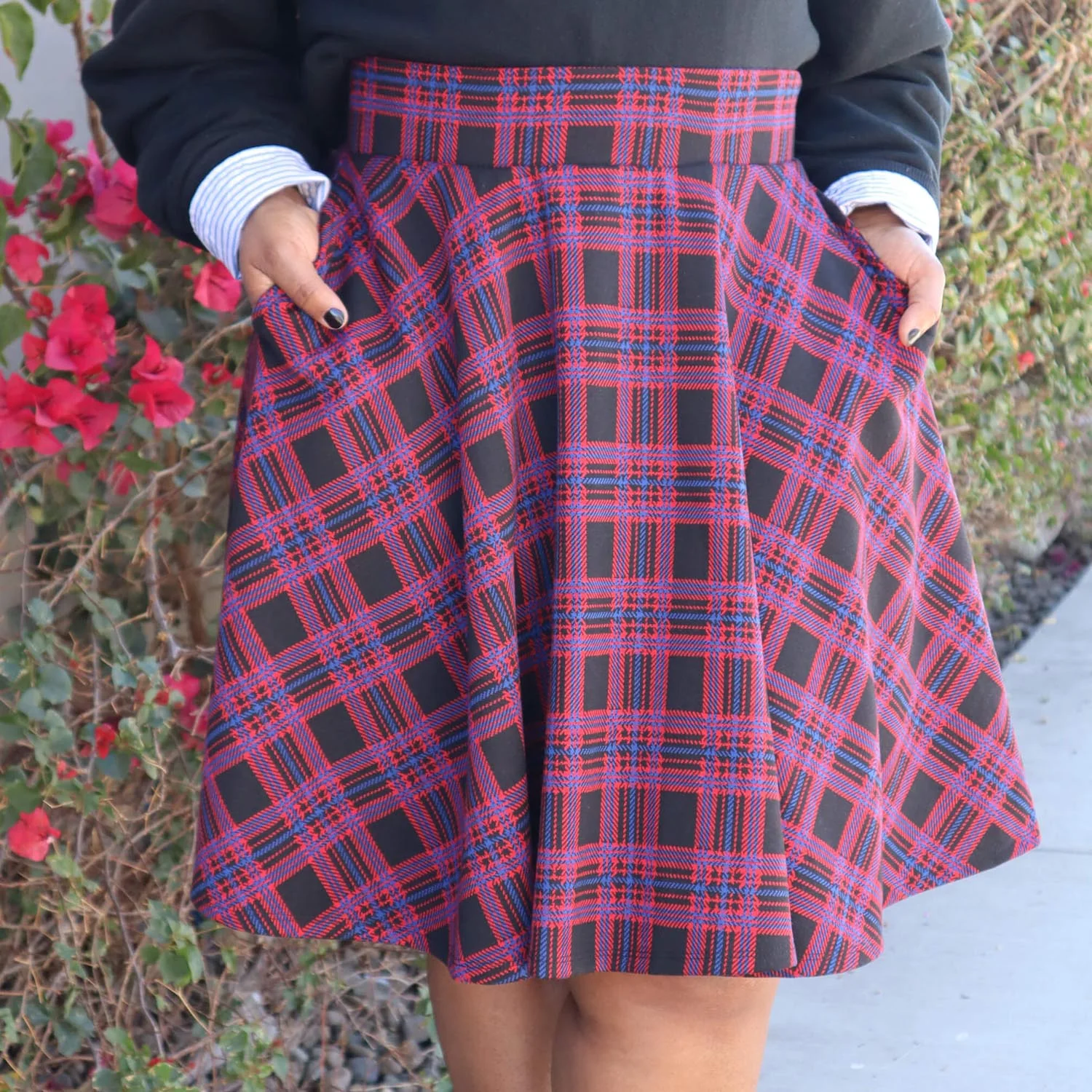 Plaid Flare Skirt - Ember - Image 17