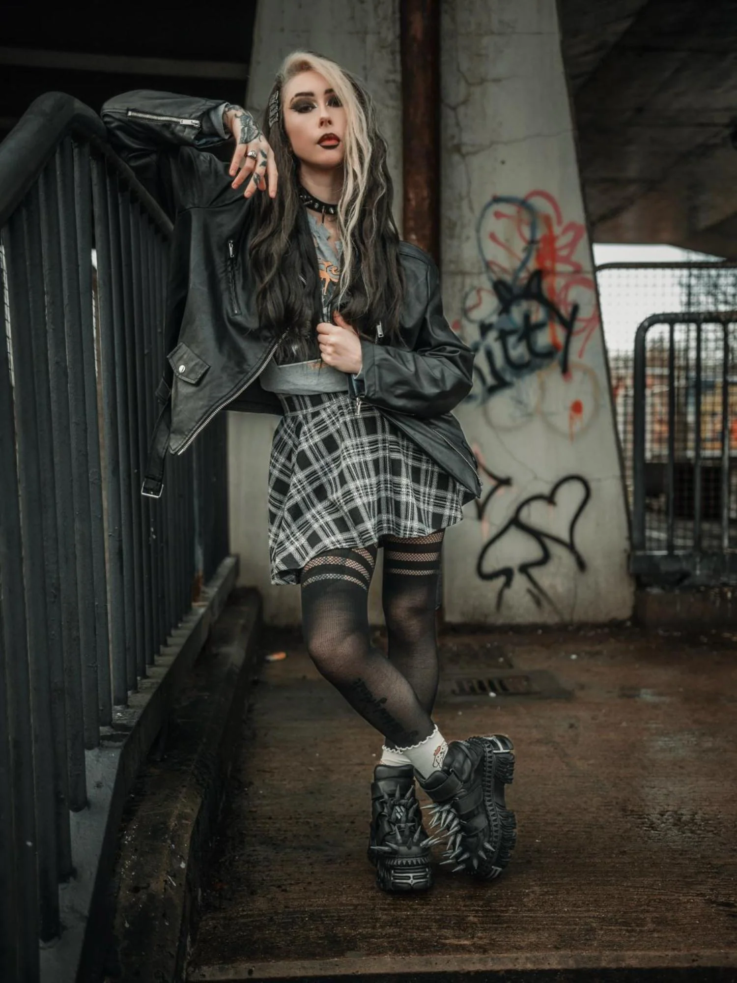 Plaid Mini-Flare Skirt - Cairn - Image 10