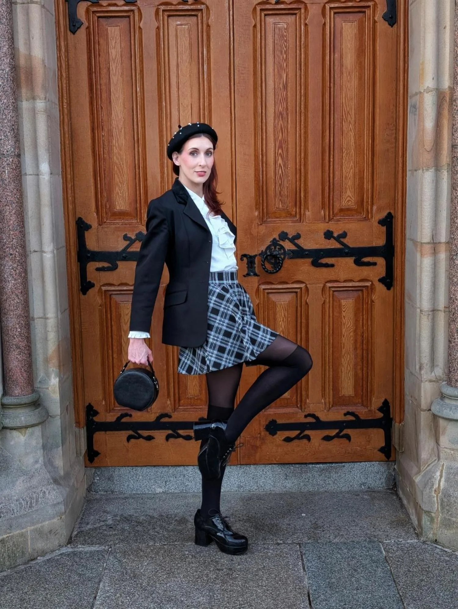 Plaid Mini-Flare Skirt - Cairn - Image 16