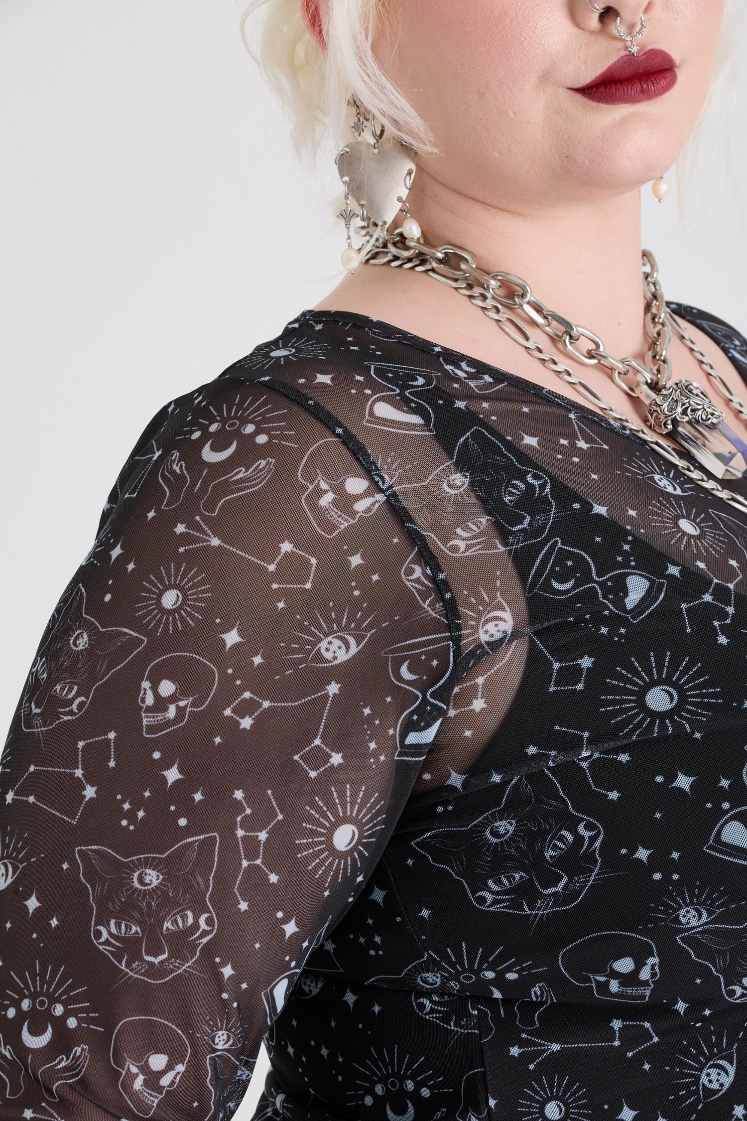 Psychic Cats Mesh Top - Image 10
