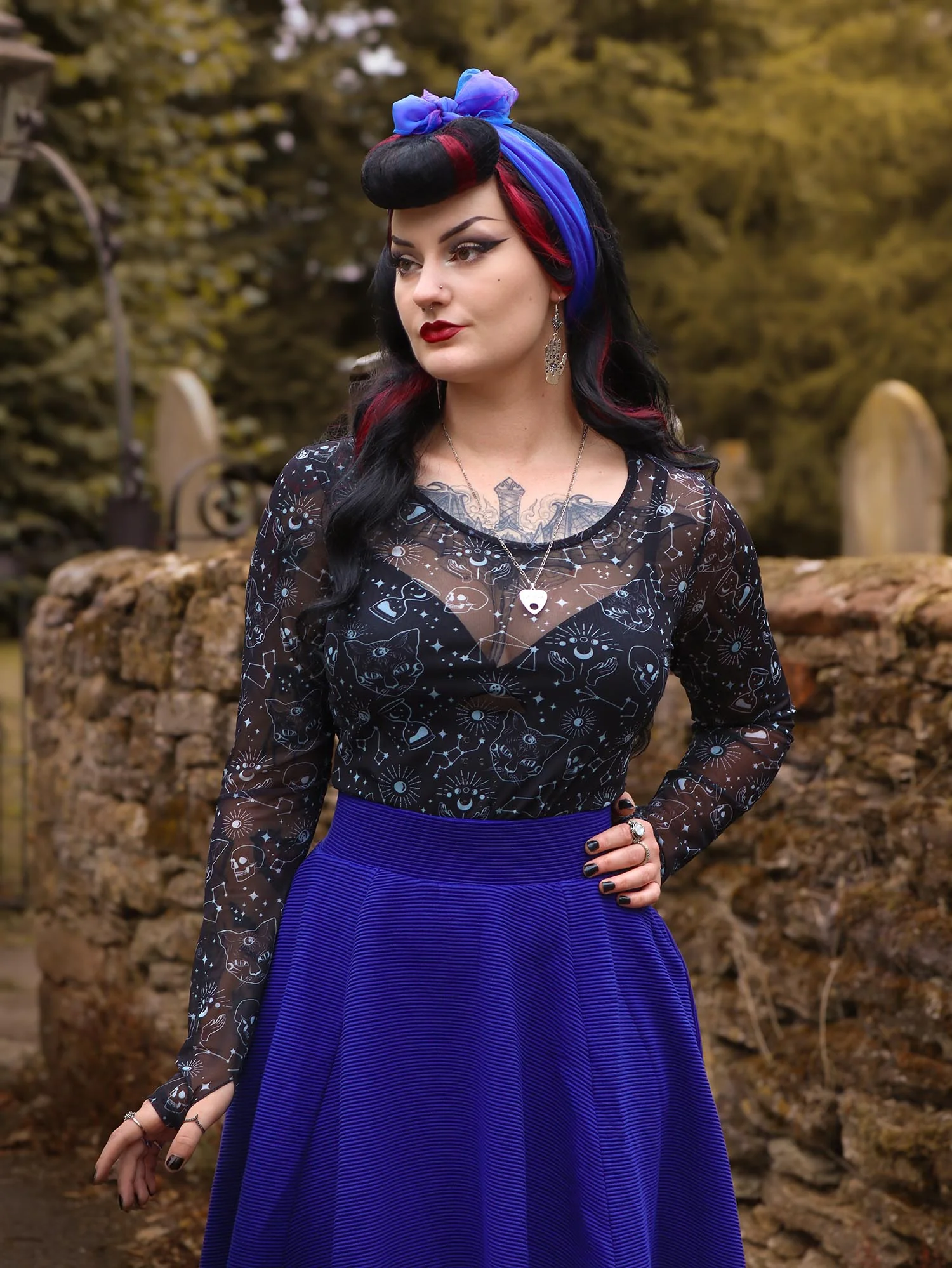 Psychic Cats Mesh Top - Image 11