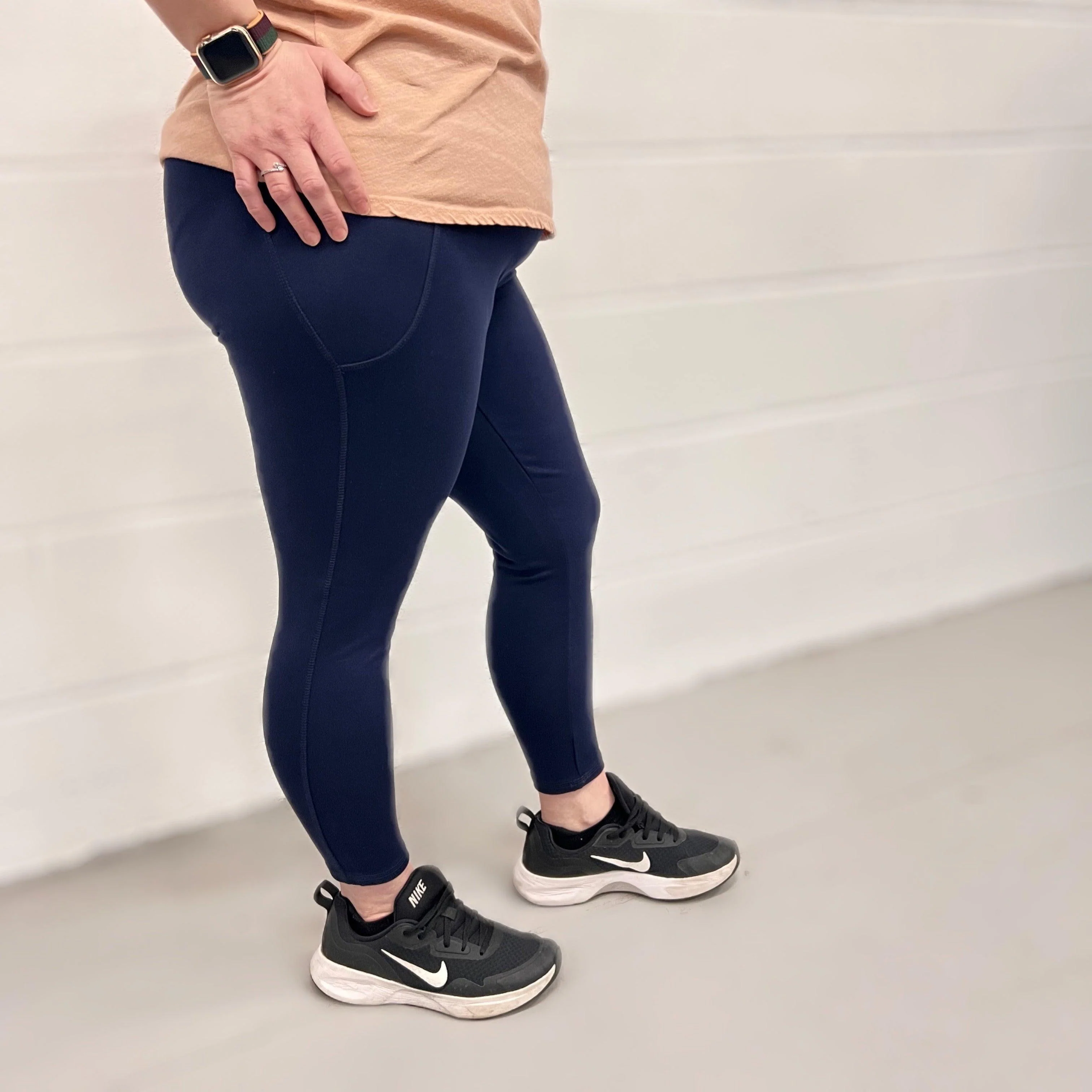 Squat Proof Short Leggings - Navy - Image 11