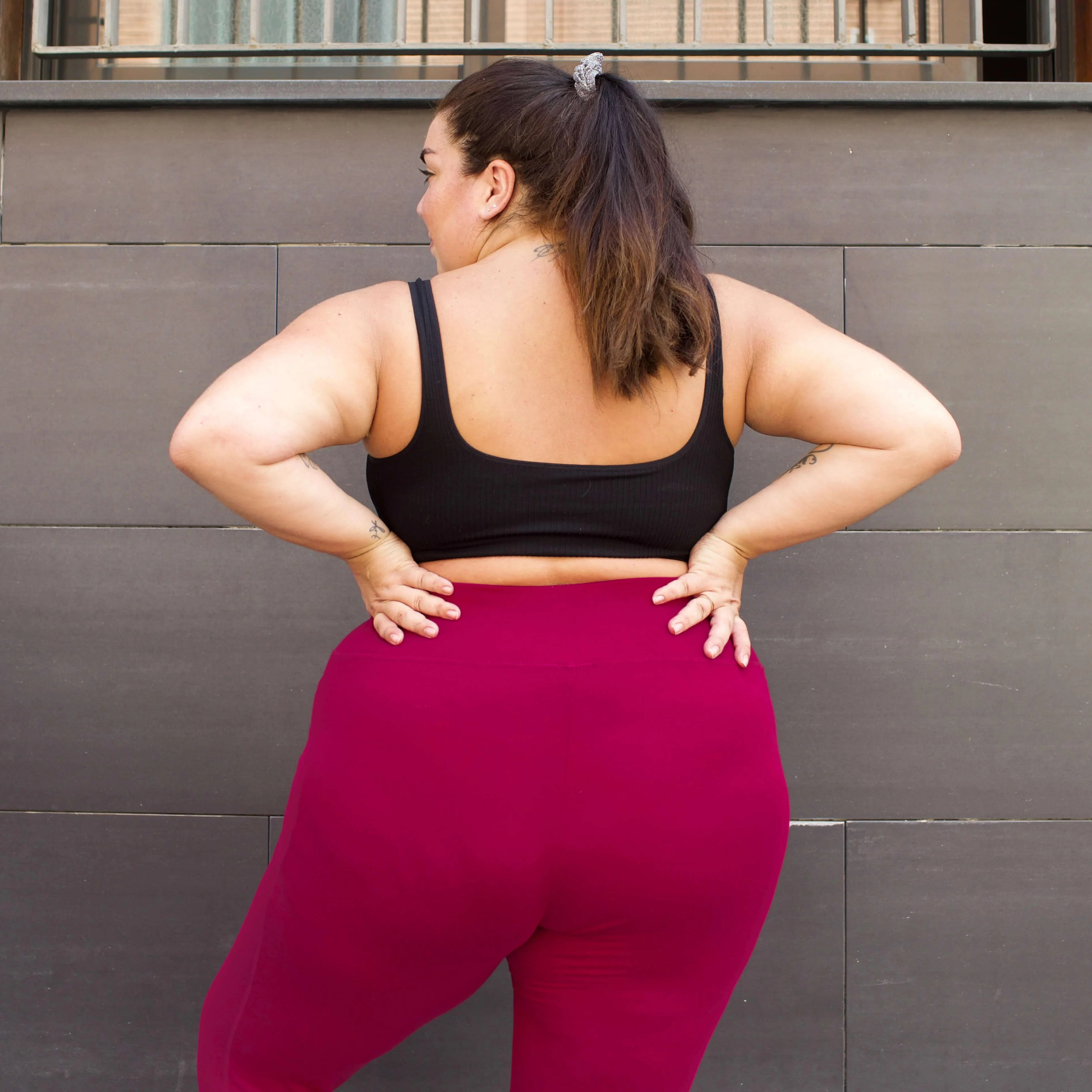 Squat Proof Short Leggings - Raspberry Pie - Image 13
