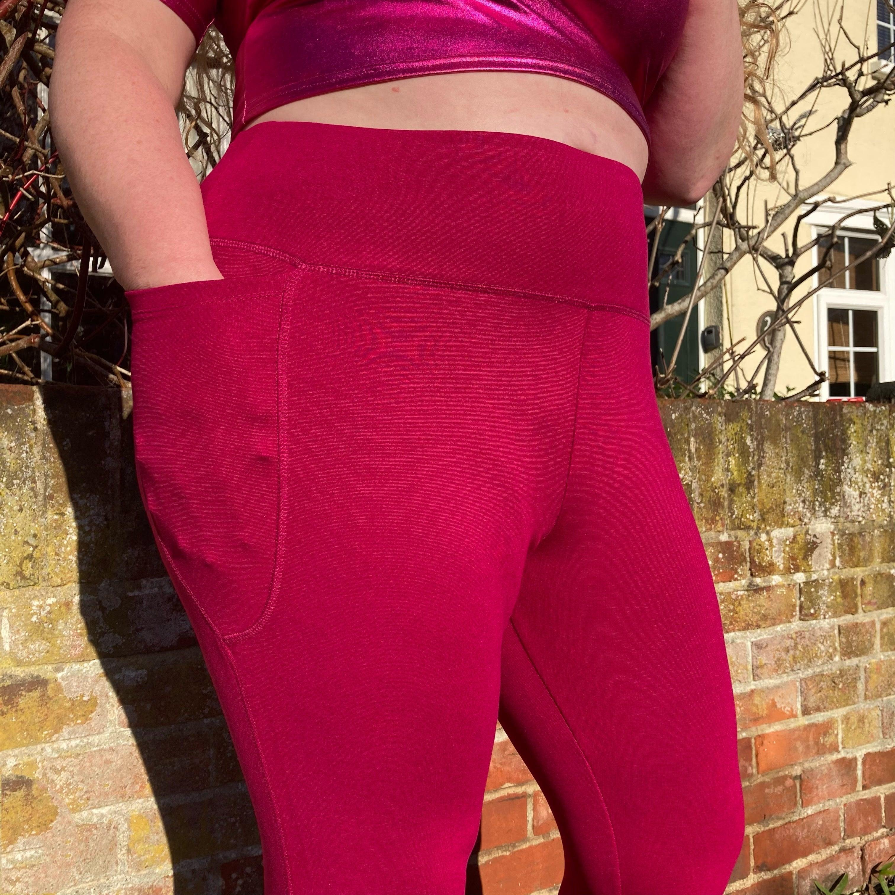 Squat Proof Short Leggings - Raspberry Pie - Image 15